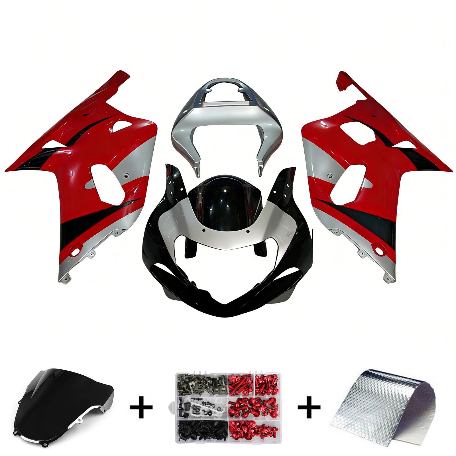 Amotopart Suzuki GSXR1000 2000-2002 K1 K2 Fairing Kit Bodywork Plastic ABS