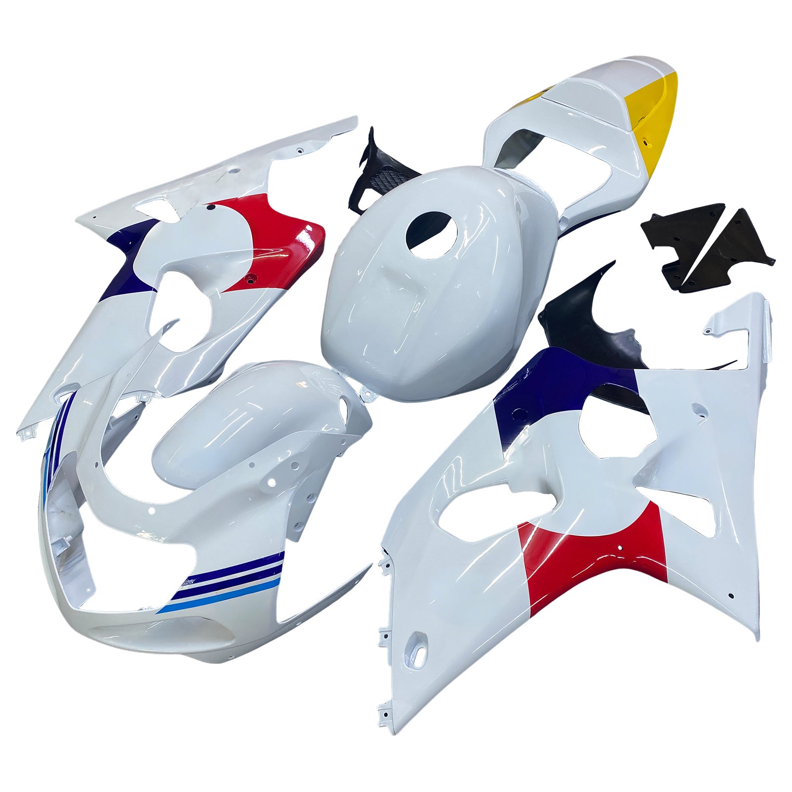 Amotopart Suzuki GSXR1000 2000-2002 K1 K2 페어링 키트 차체 플라스틱 ABS