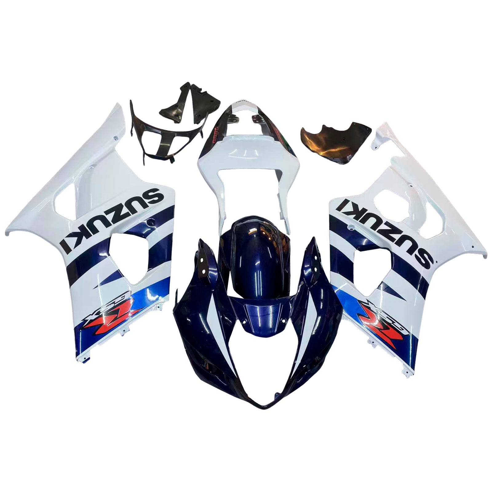 Fairings 2003-2004 Suzuki GSXR 1000 White & Blue GSXR Generic