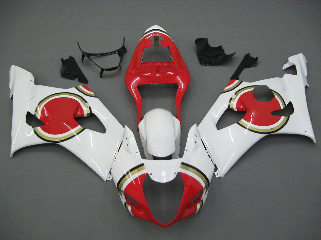 Fairings 2003-2004 Suzuki GSXR 1000 White & Red Lucky Strike Generic