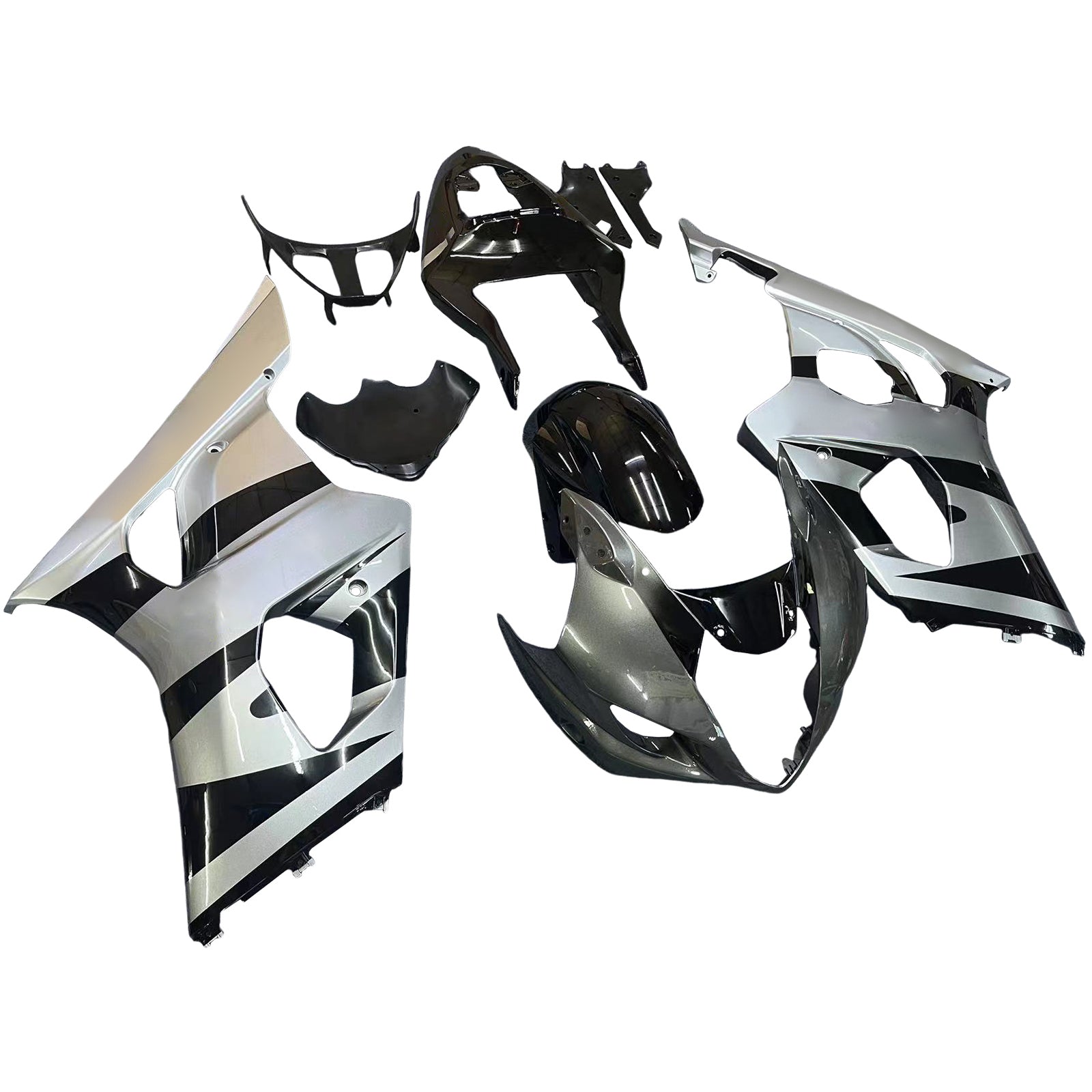 Fairings 2003-2004 Suzuki GSXR 1000 Silver & Black GSXR Generic