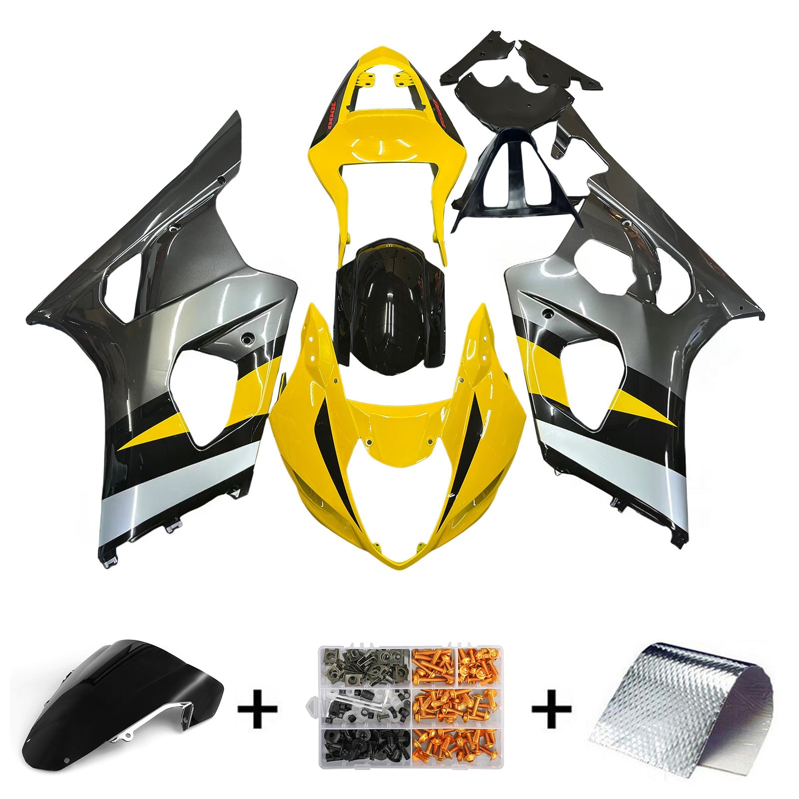 Fairings 2003-2004 Suzuki GSXR 1000 Yellow & Black GSXR Generic