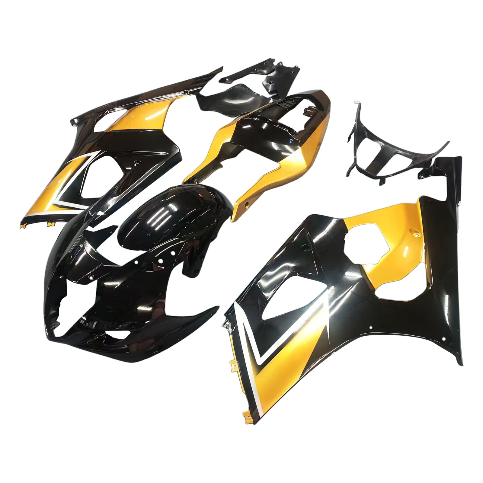 Yellow Black Injection Fairing Kit Plastic ABS For Suzuki GSXR1000 2003-2004 K3