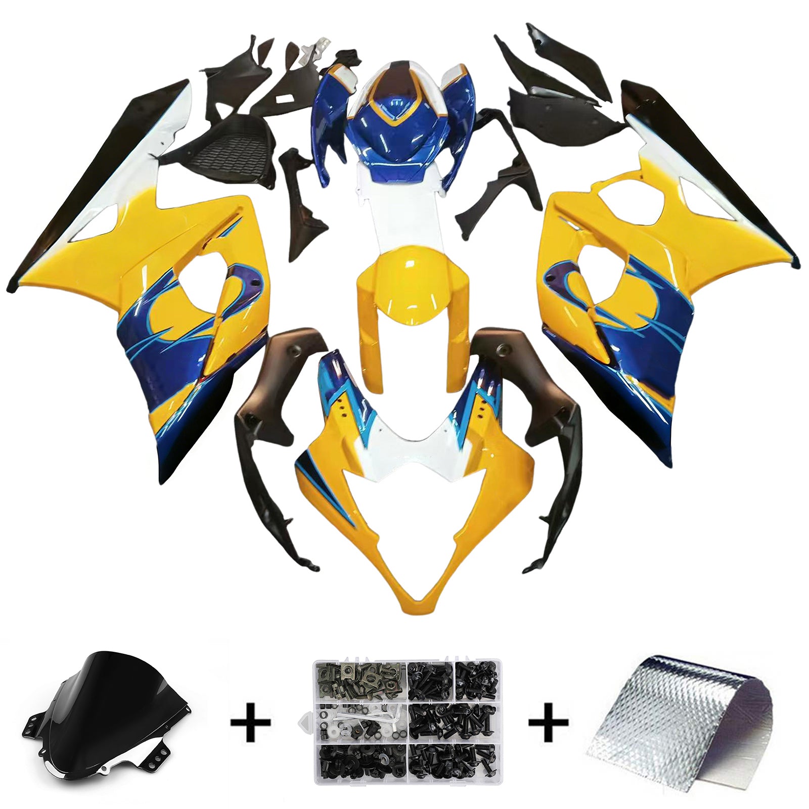 Fairings 2005-2006 Suzuki GSXR 1000 Blue Yellow Alstare Corona Generic