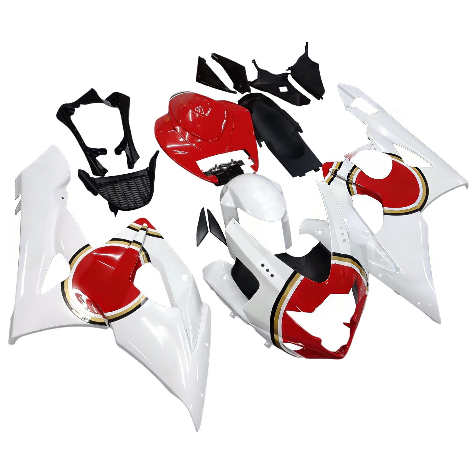 Fairings 2005-2006 Suzuki GSXR 1000 White & Red Lucky Strike
