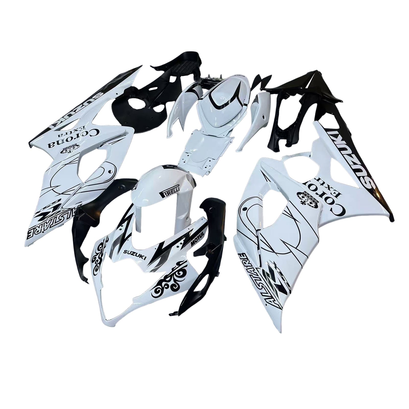 Fairings 2005-2006 Suzuki GSXR 1000 White Black Alstare Generic