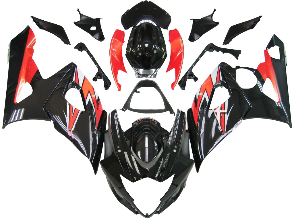 Fairings 2005-2006 Suzuki GSXR 1000 Black & Red GSXR Generic