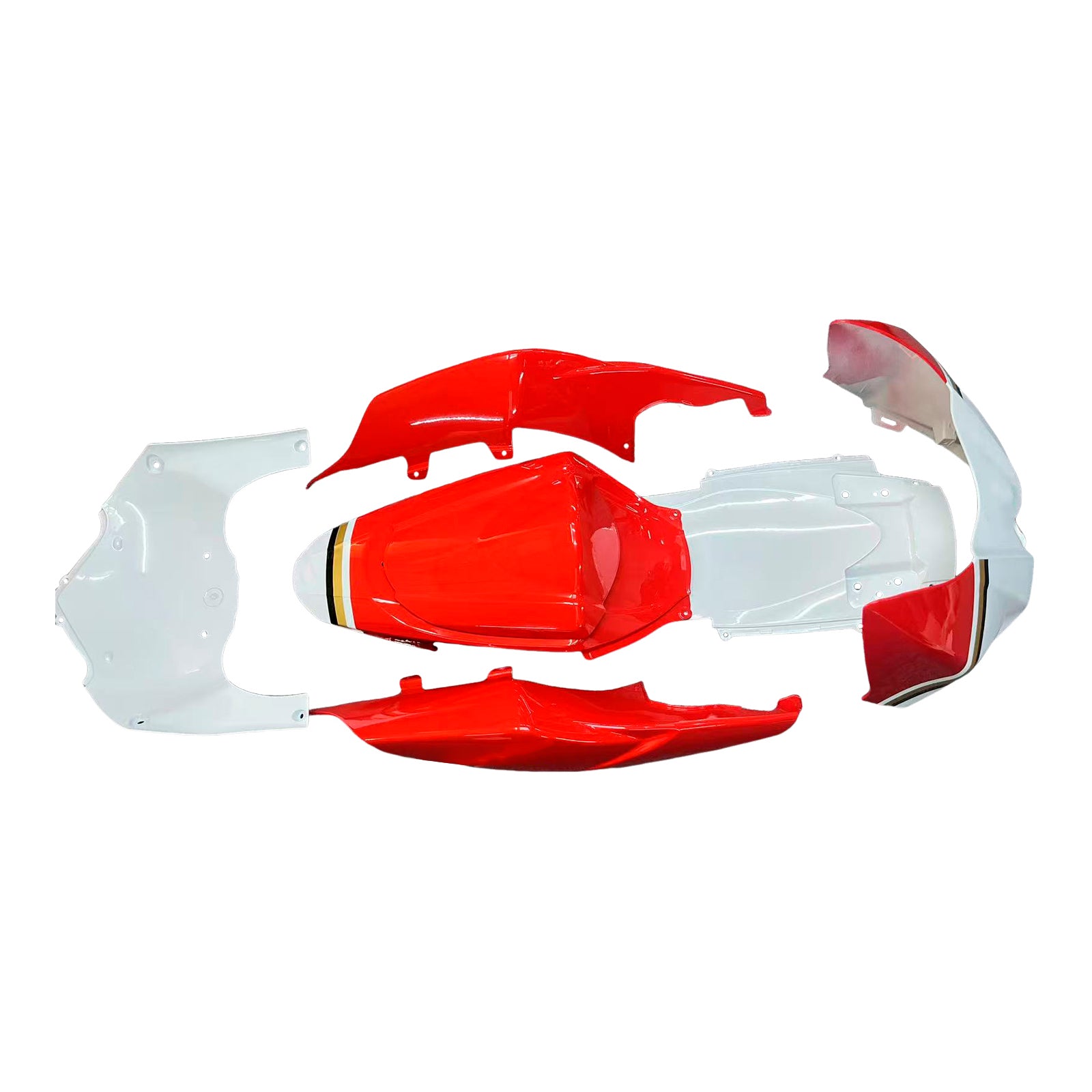 Fairings 2007-2008 Suzuki GSXR 1000 White & Red Lucky Strike Generic