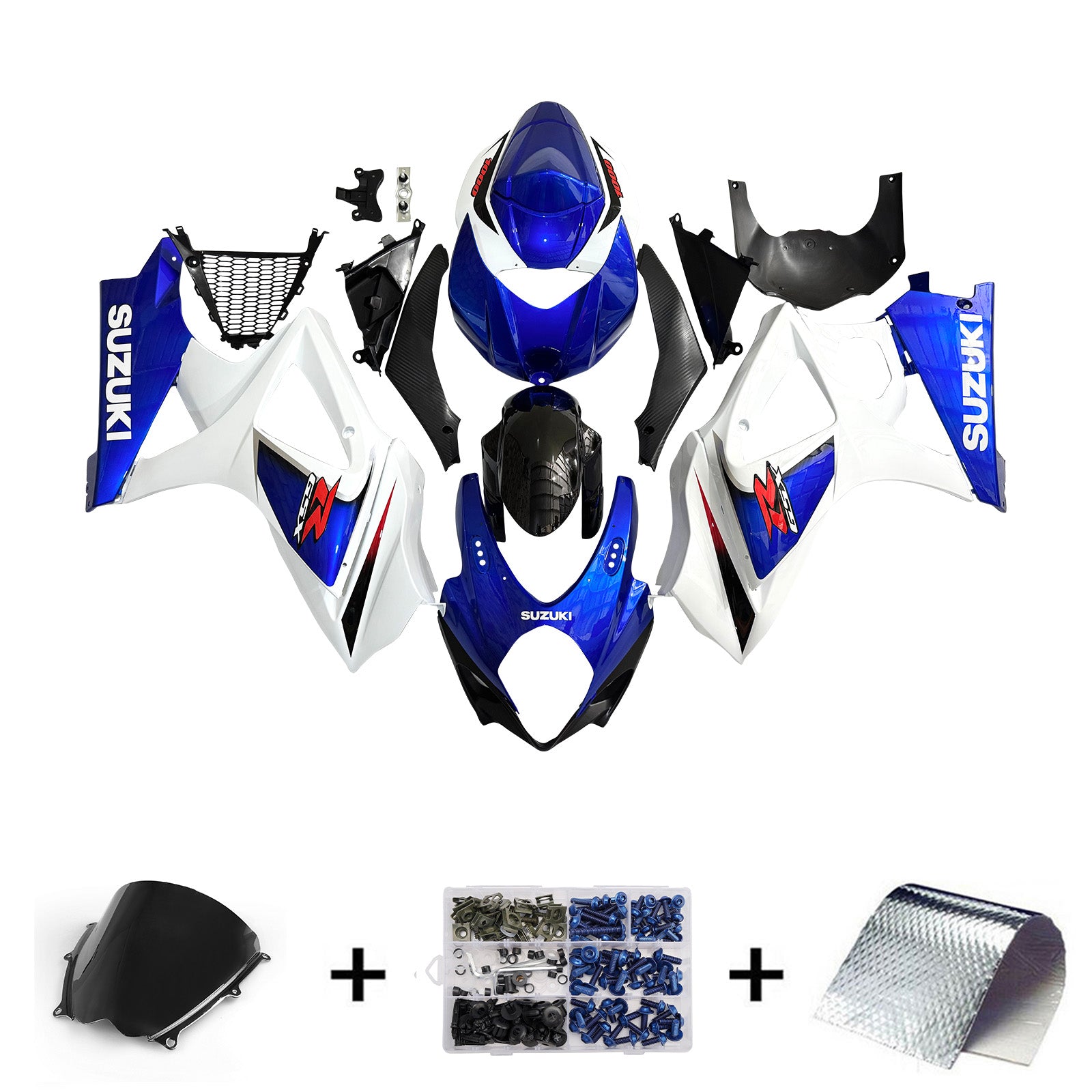 Fairings 2007-2008 Suzuki GSXR 1000 Blue & White GSXR Generic