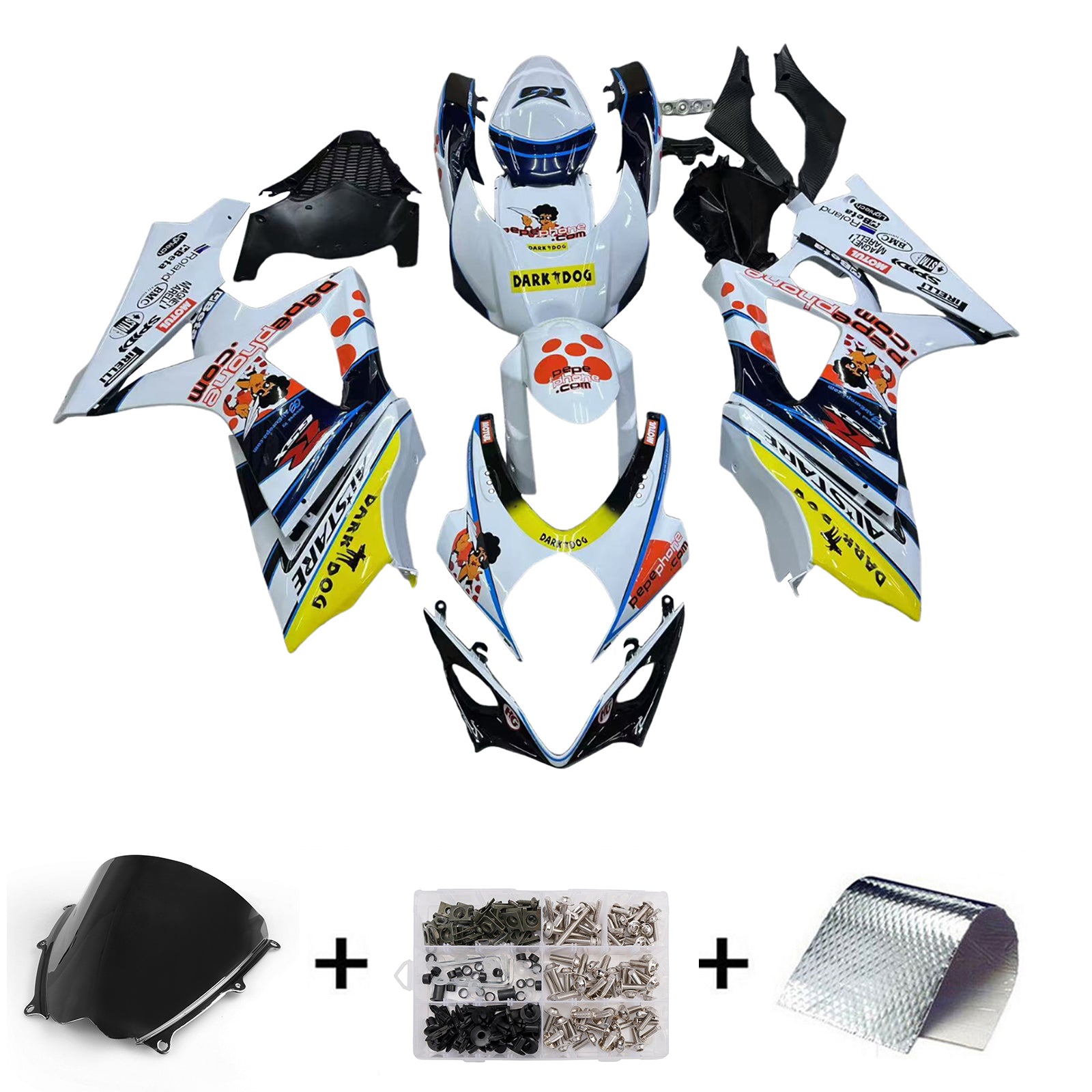 Fairings 2007-2008 Suzuki GSXR 1000 Multi-Color pepephone Generic
