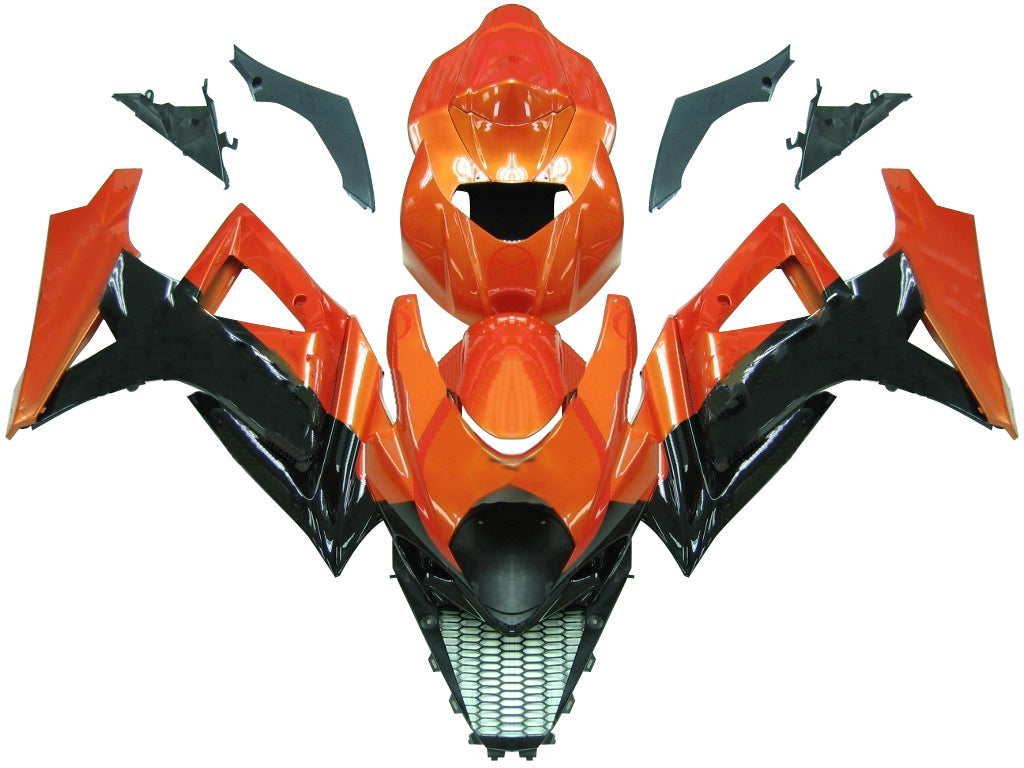 Fairings 2007-2008 Suzuki GSXR 1000 Orange Metallic & Black Jordan Generic