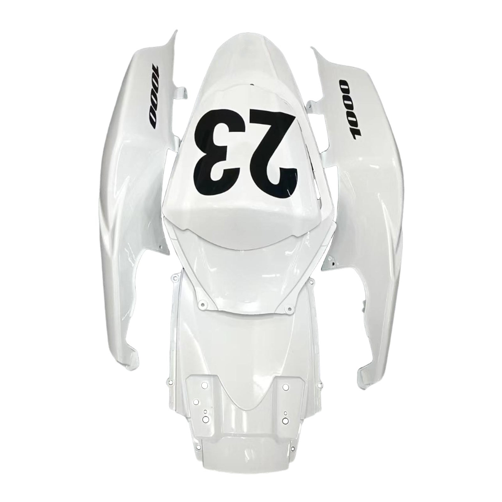 Fairings 2007-2008 Suzuki GSXR 1000 White Black Jordan Generic