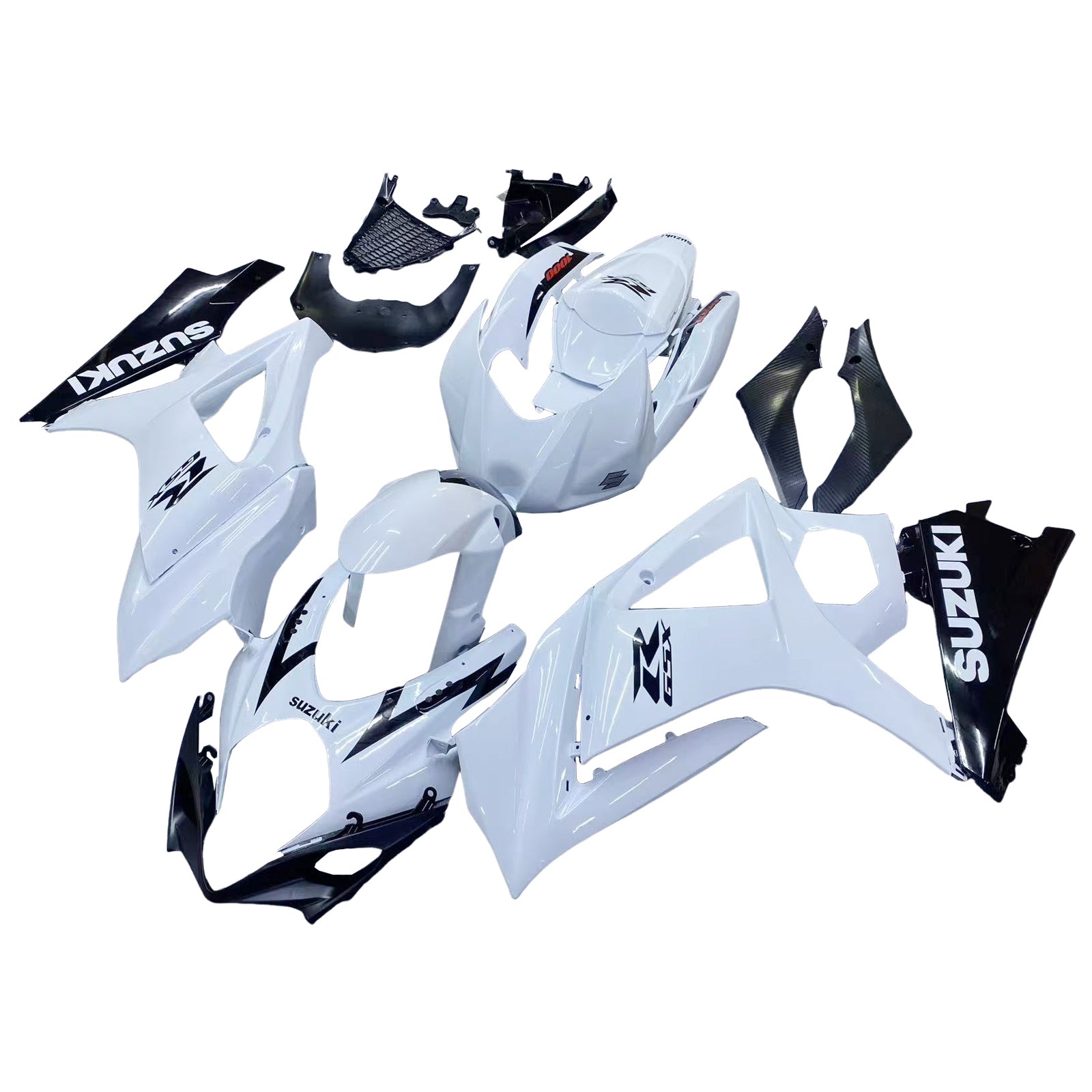 Fairings 2007-2008 Suzuki GSXR 1000 White & Black GSXR Generic