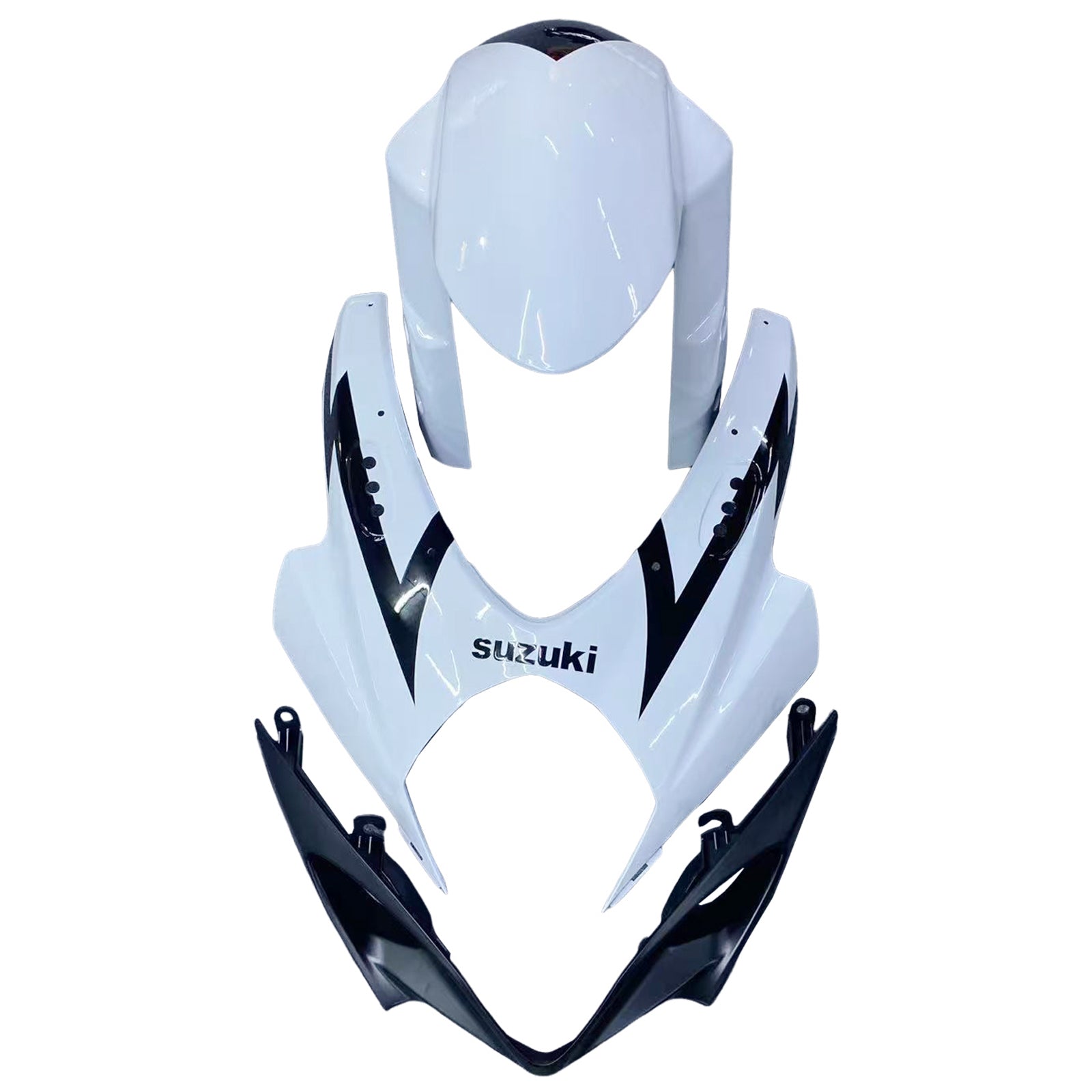 Fairings 2007-2008 Suzuki GSXR 1000 White & Black GSXR Generic