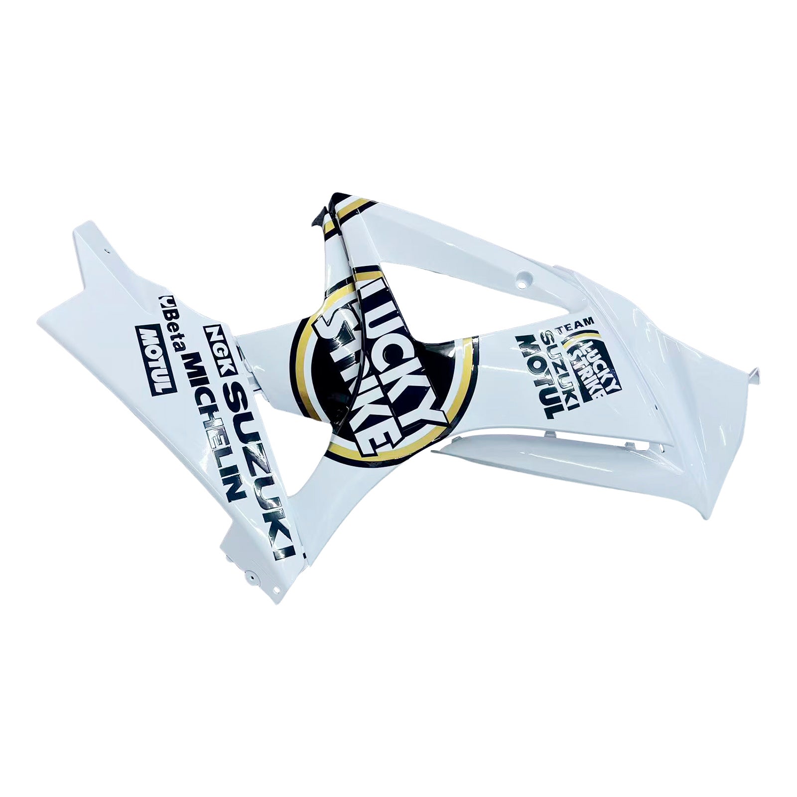 Fairings 2007-2008 Suzuki GSXR 1000 White Black Gold Lucky Strike Generic