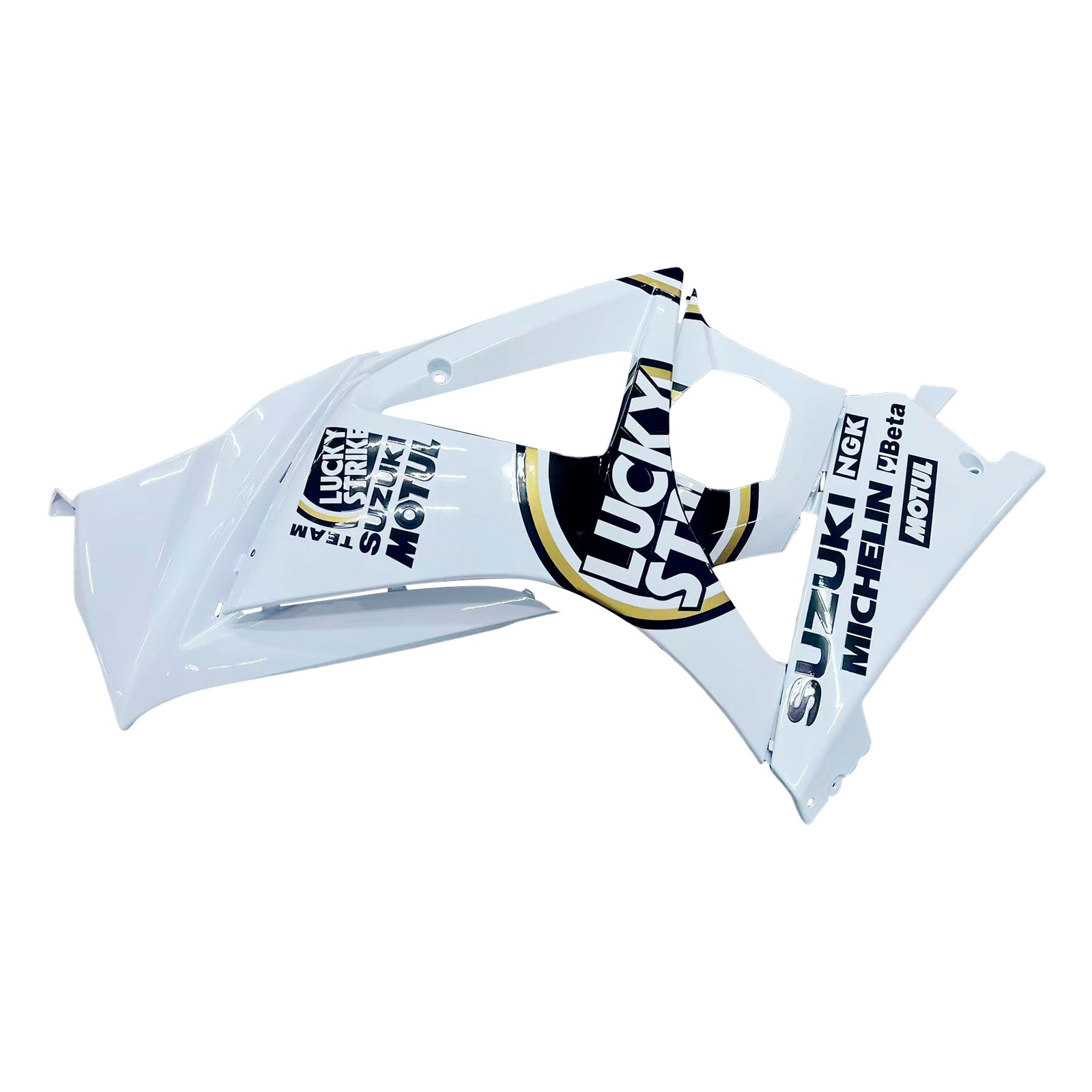 Fairings 2007-2008 Suzuki GSXR 1000 White Black Gold Lucky Strike Generic