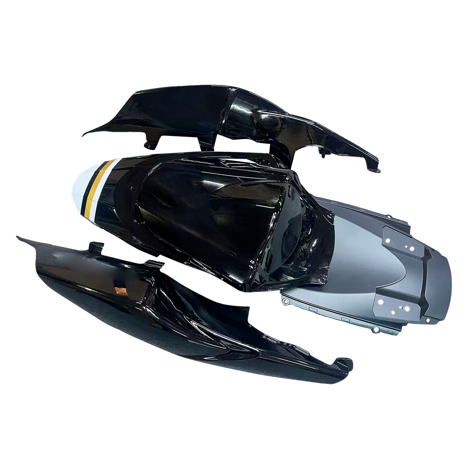 Fairings 2007-2008 Suzuki GSXR 1000 White Black Gold Lucky Strike Generic