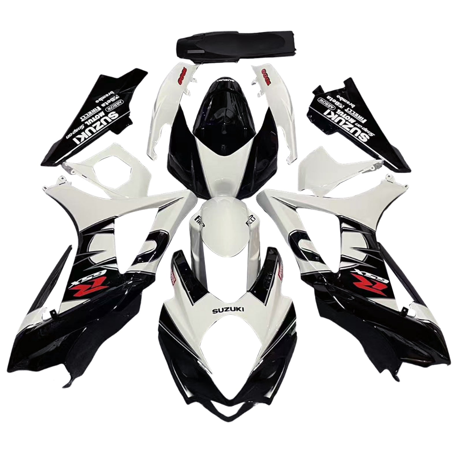 Fairings 2007-2008 Suzuki GSXR 1000 Black & White GSXR Generic