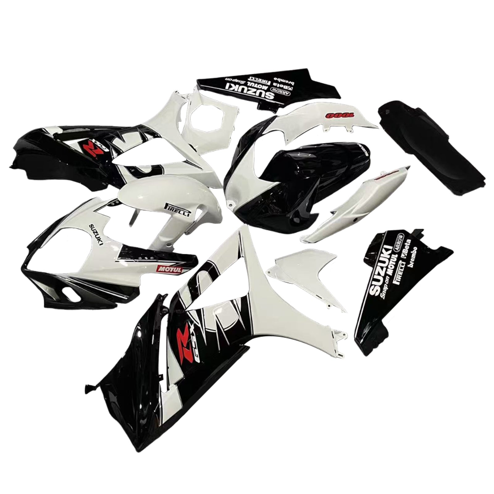 Fairings 2007-2008 Suzuki GSXR 1000 Black & White GSXR Generic