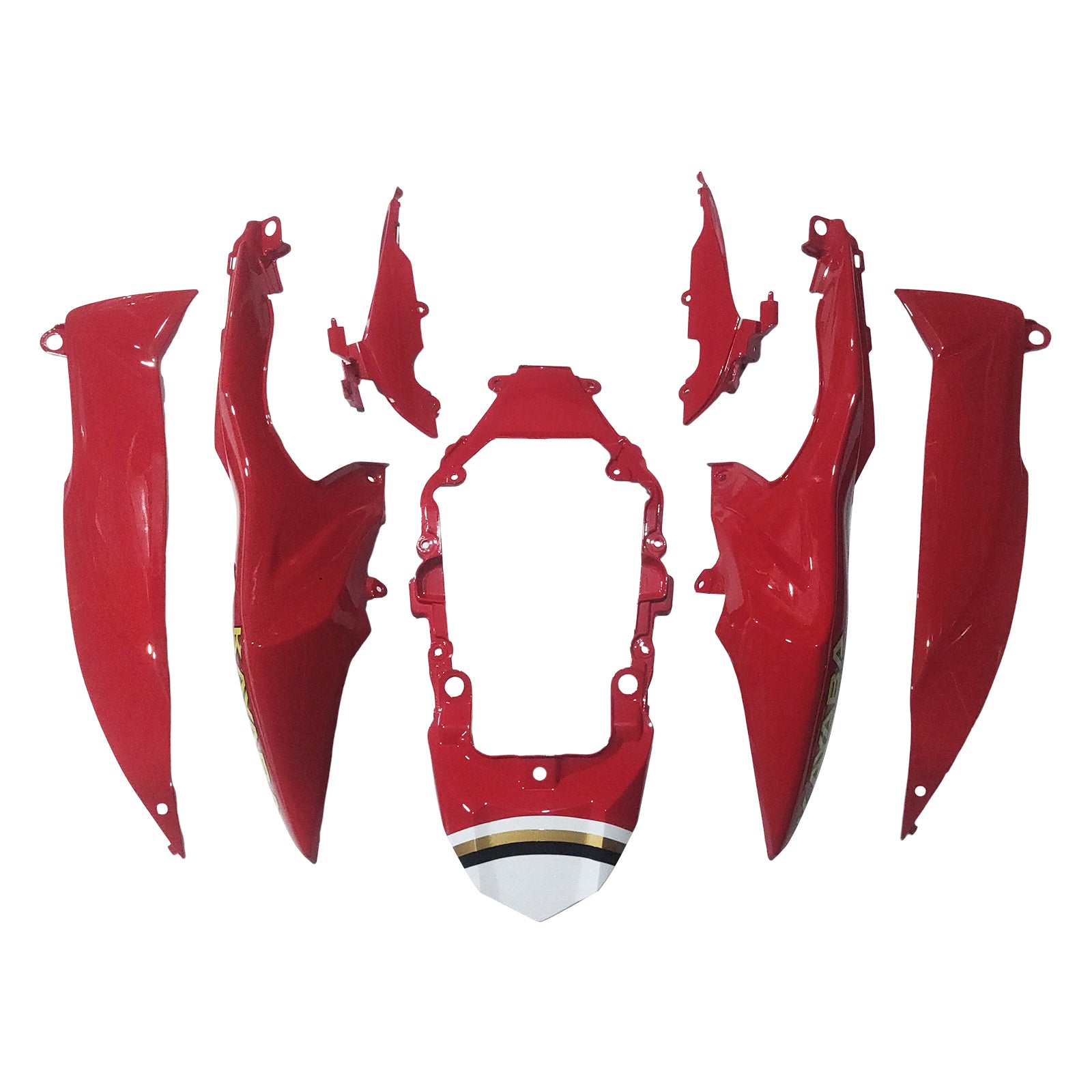 Fairings 2009-2016 Suzuki GSXR 1000 White & Red Lucky Strike Generic