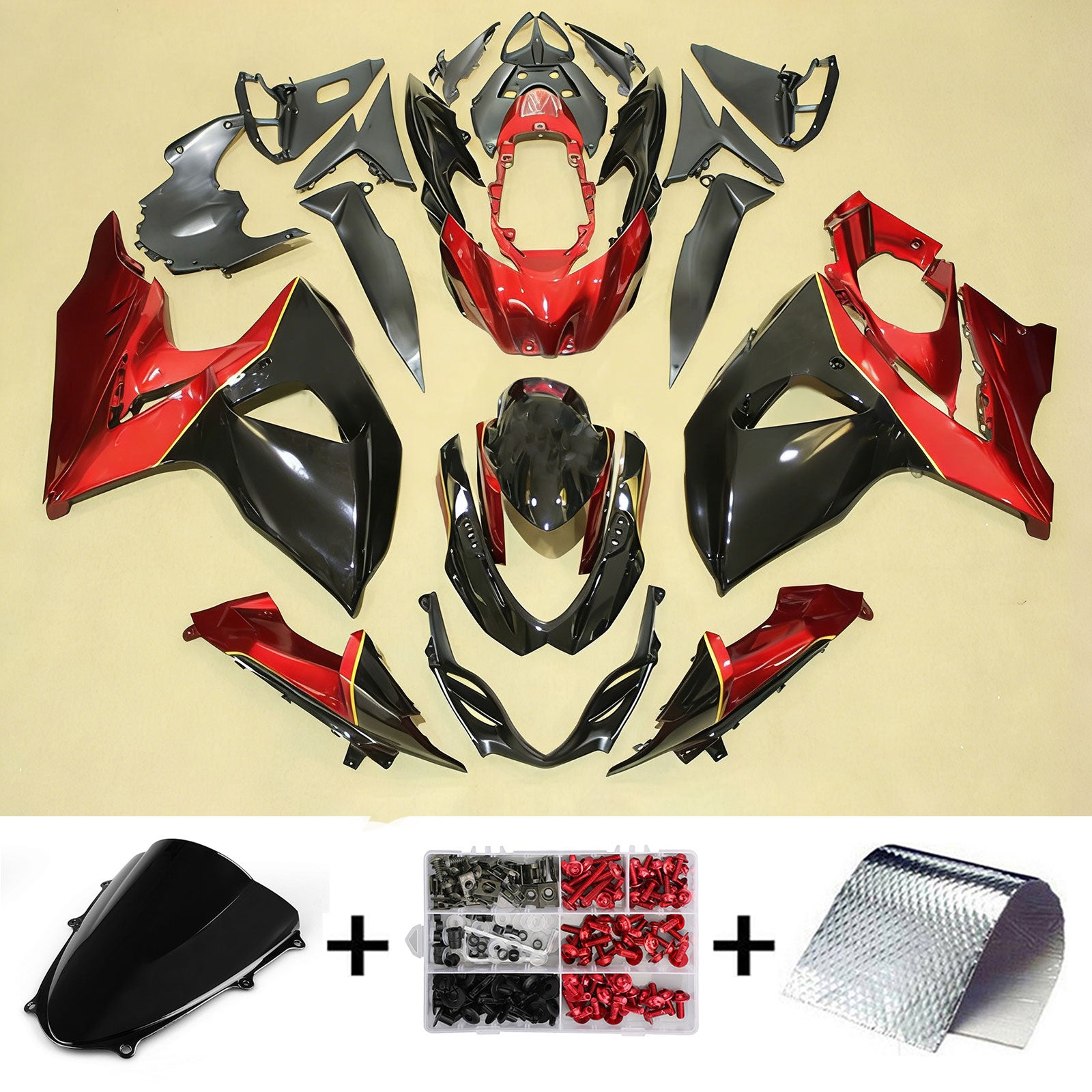 Amotopart Suzuki GSXR1000 2009-2016 K9 Fairing Kit Bodywork Plastic ABS