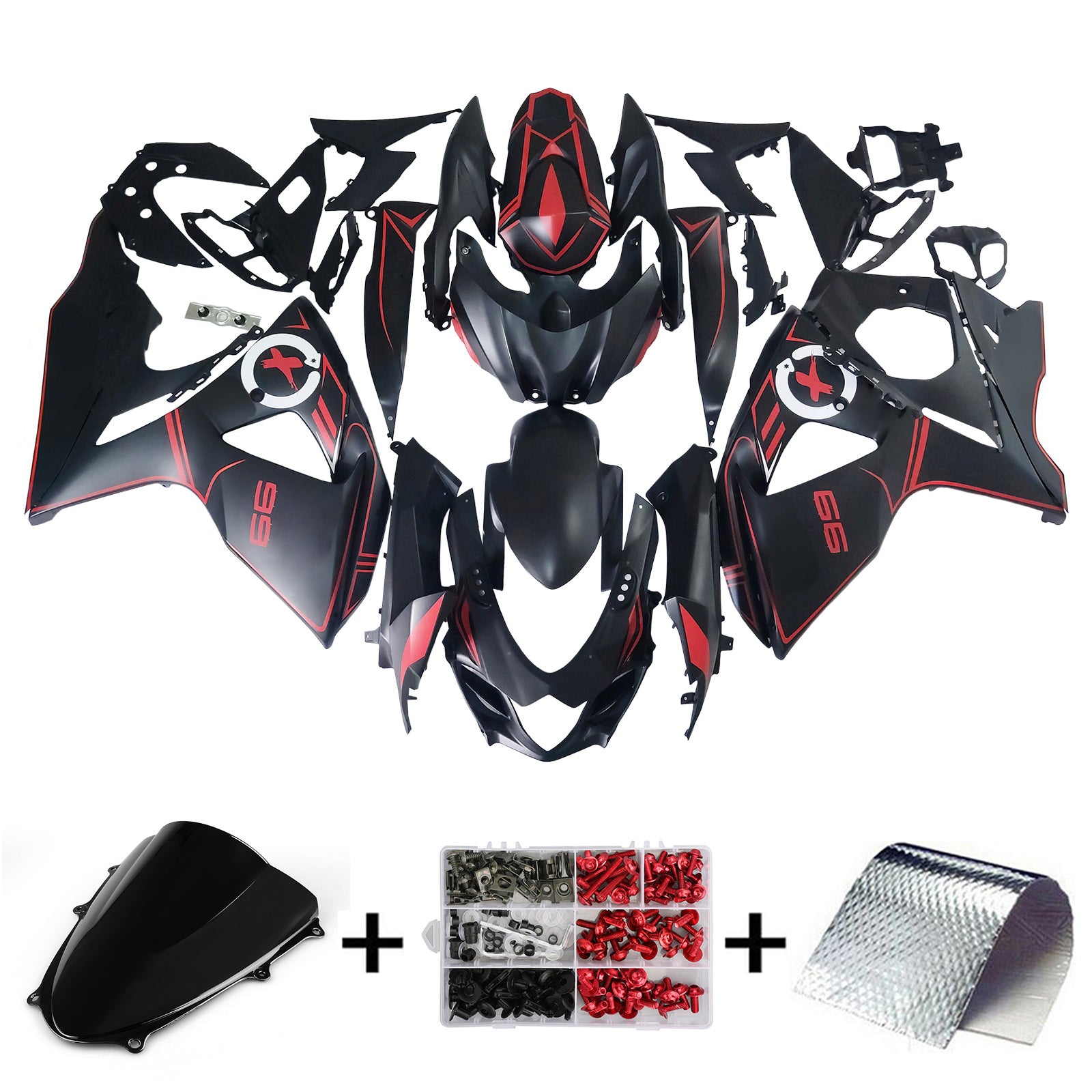 Amotopart Suzuki GSXR1000 2009-2016 K9 Fairing Kit Bodywork Plastic ABS