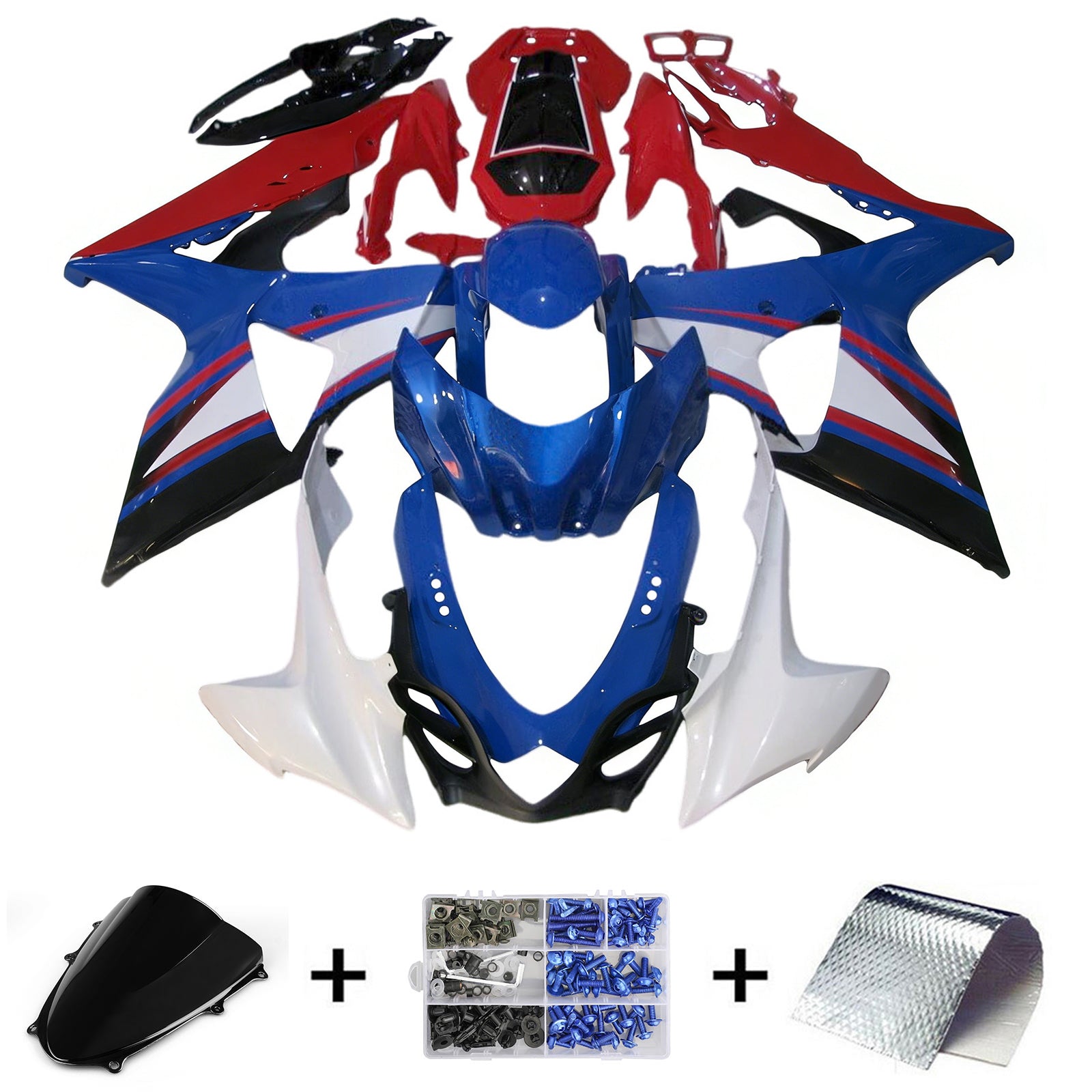 Amotopart Suzuki GSXR1000 2009-2016 K9 Fairing Kit Bodywork Plastic ABS