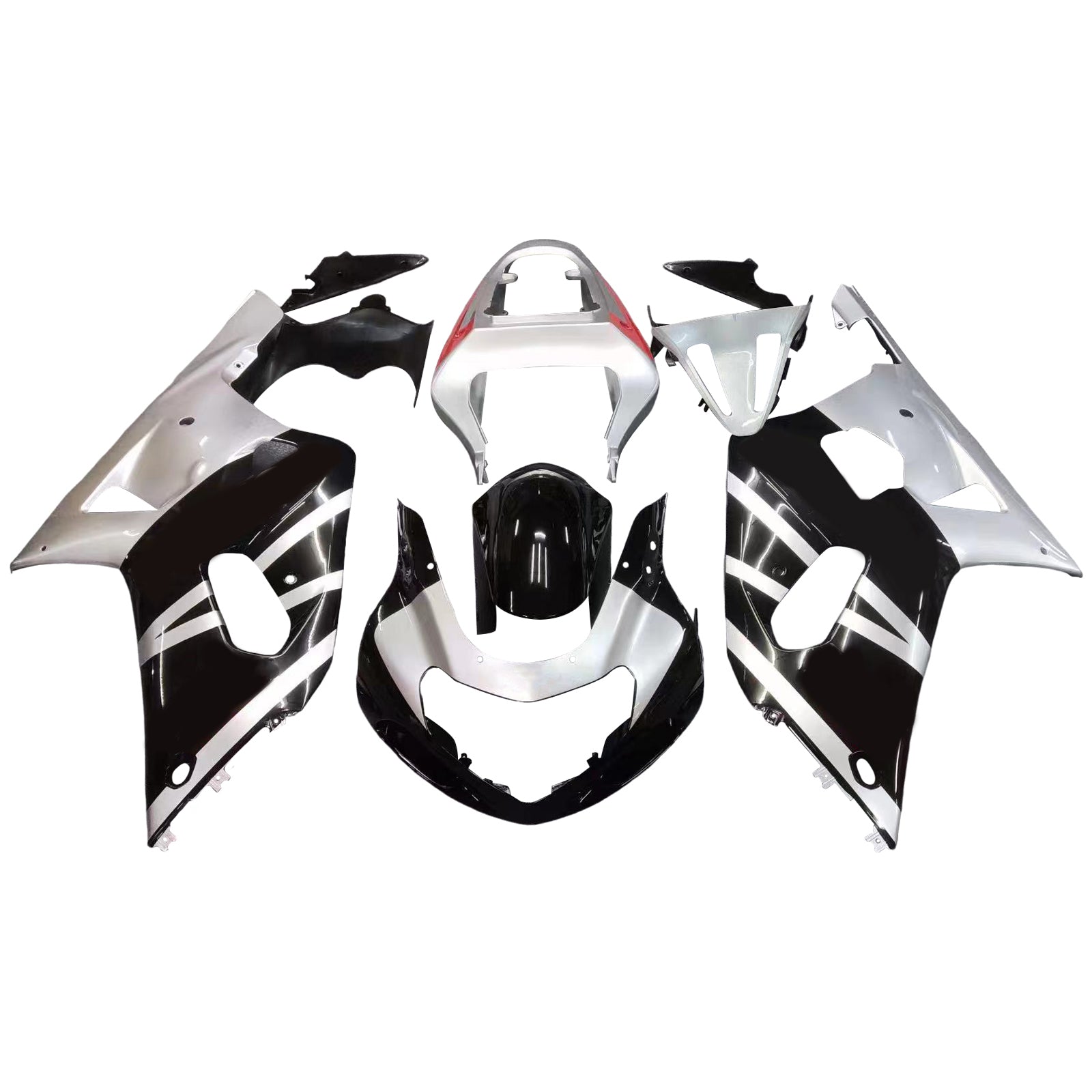Fairings 2001-2003 Suzuki GSXR 600 Black & Silver GSXR Generic