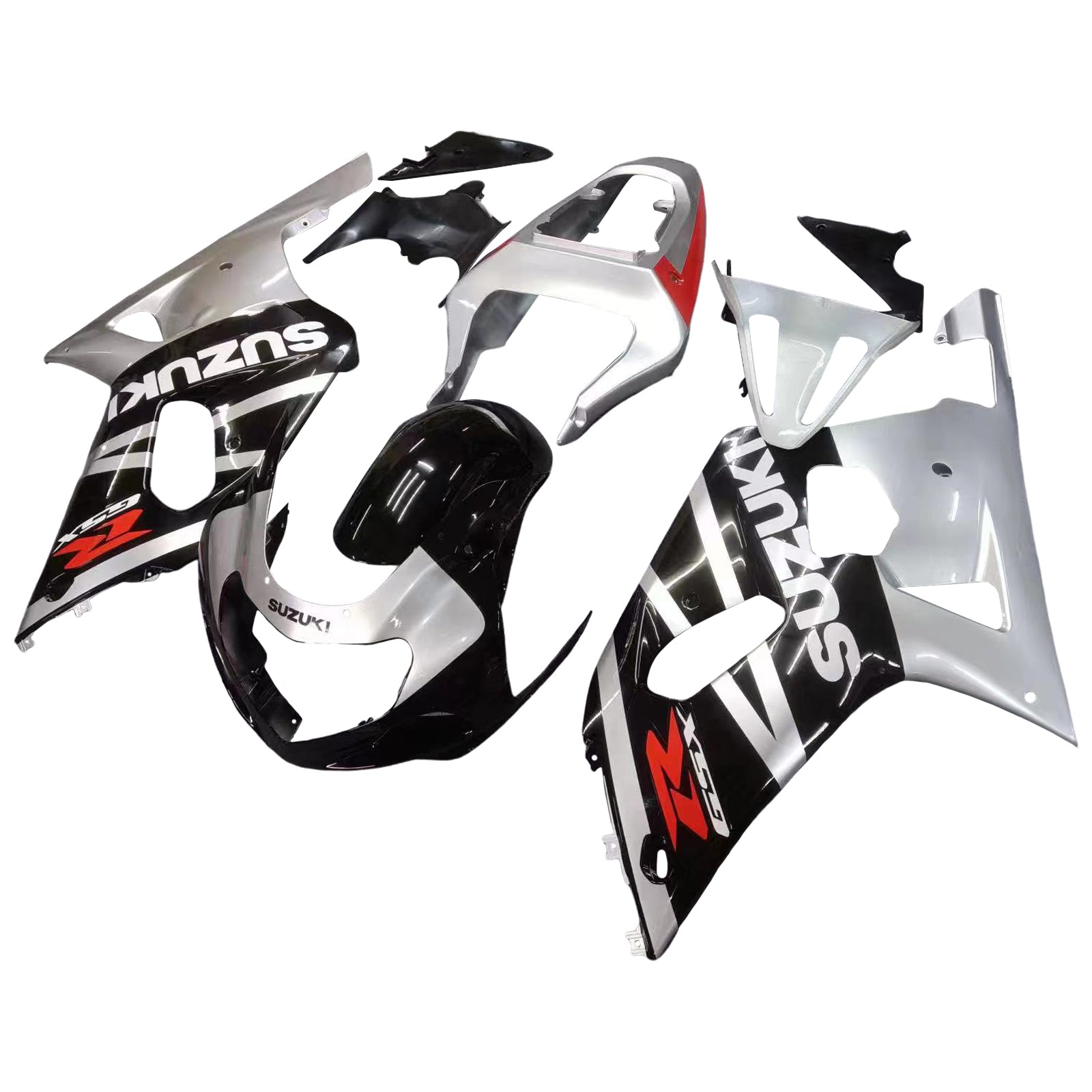 Fairings 2001-2003 Suzuki GSXR 600 Black & Silver GSXR Generic