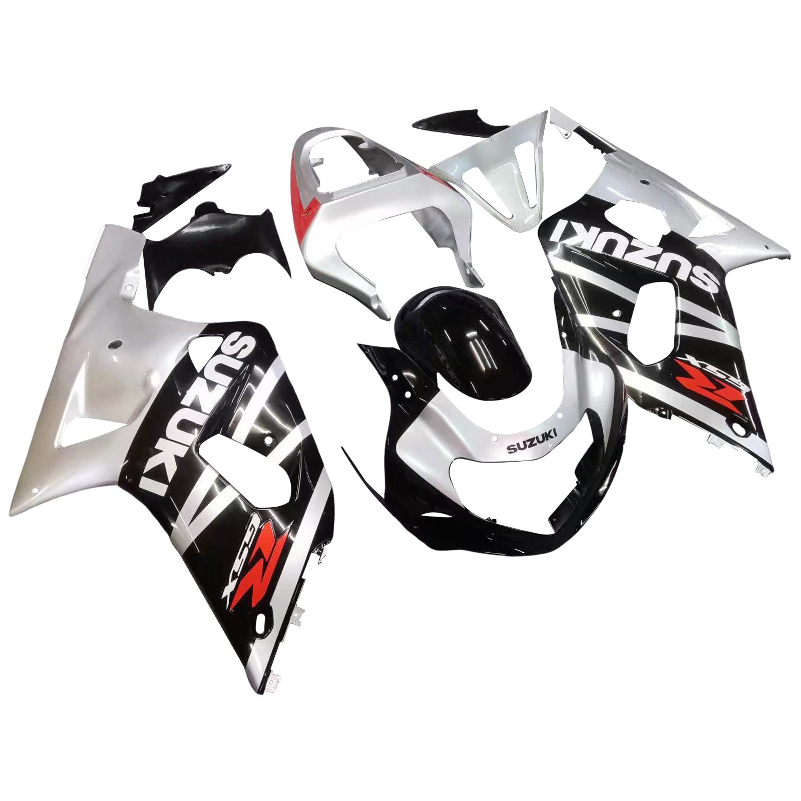 Fairings 2001-2003 Suzuki GSXR 600 Black & Silver GSXR Generic