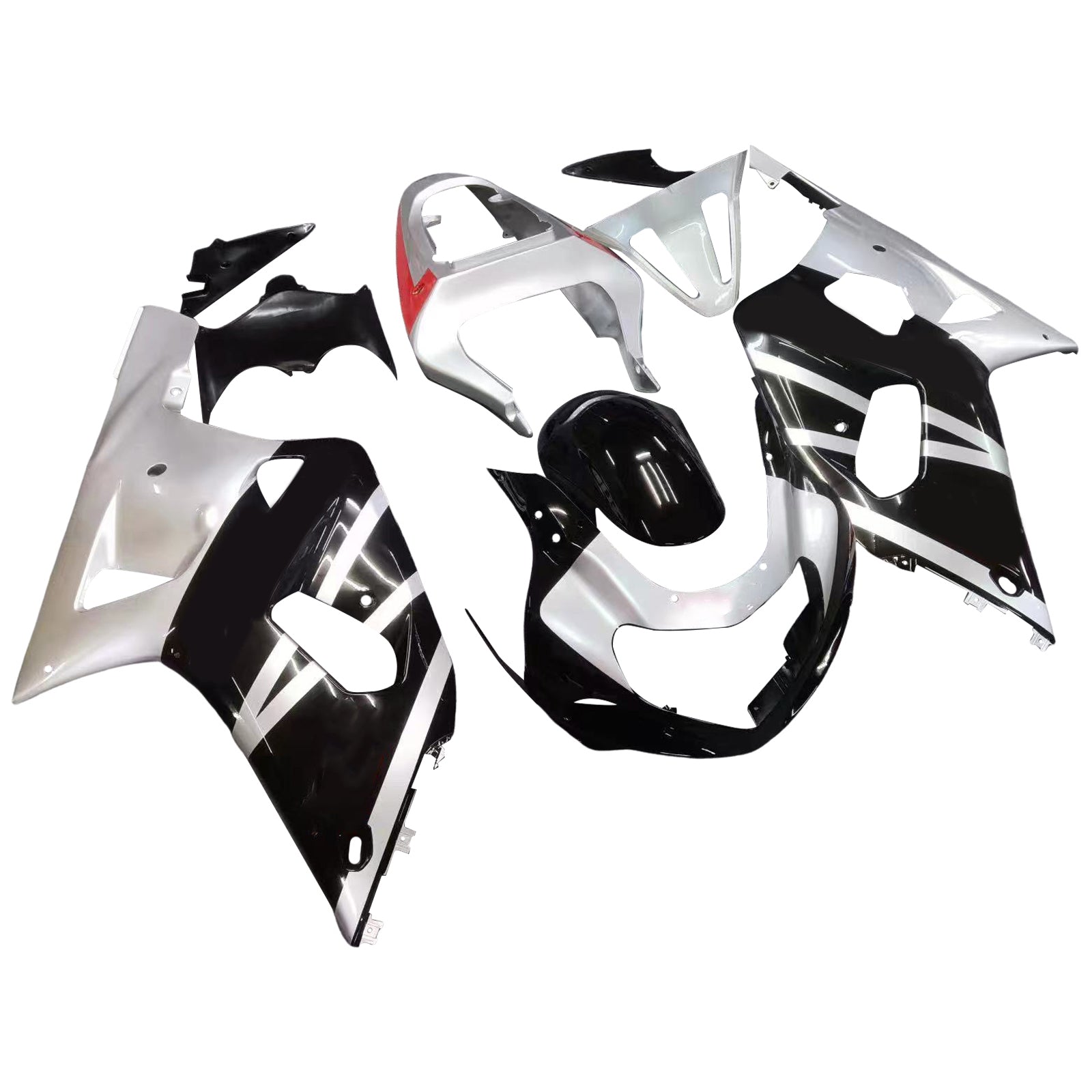 Fairings 2001-2003 Suzuki GSXR 600 Black & Silver GSXR Generic