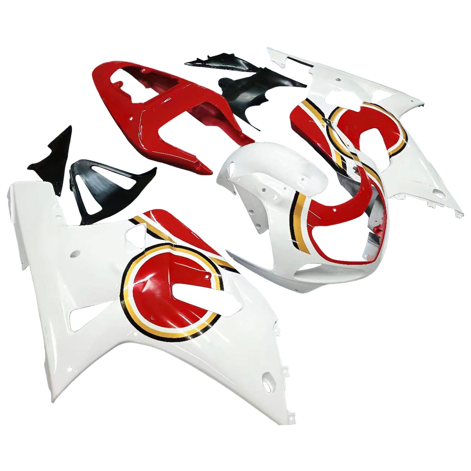 Fairingsg 2001-2003 Suzuki GSXR 600 White & Red Lucky Strike Racin Generic