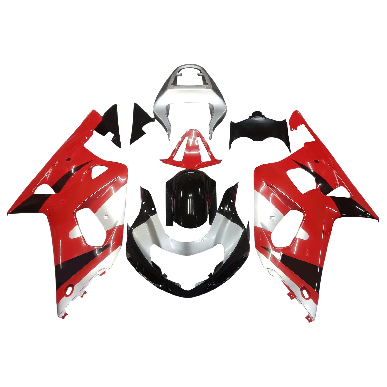 Fairings 2001-2003 Suzuki GSXR 600 Red Silver Black GSXR