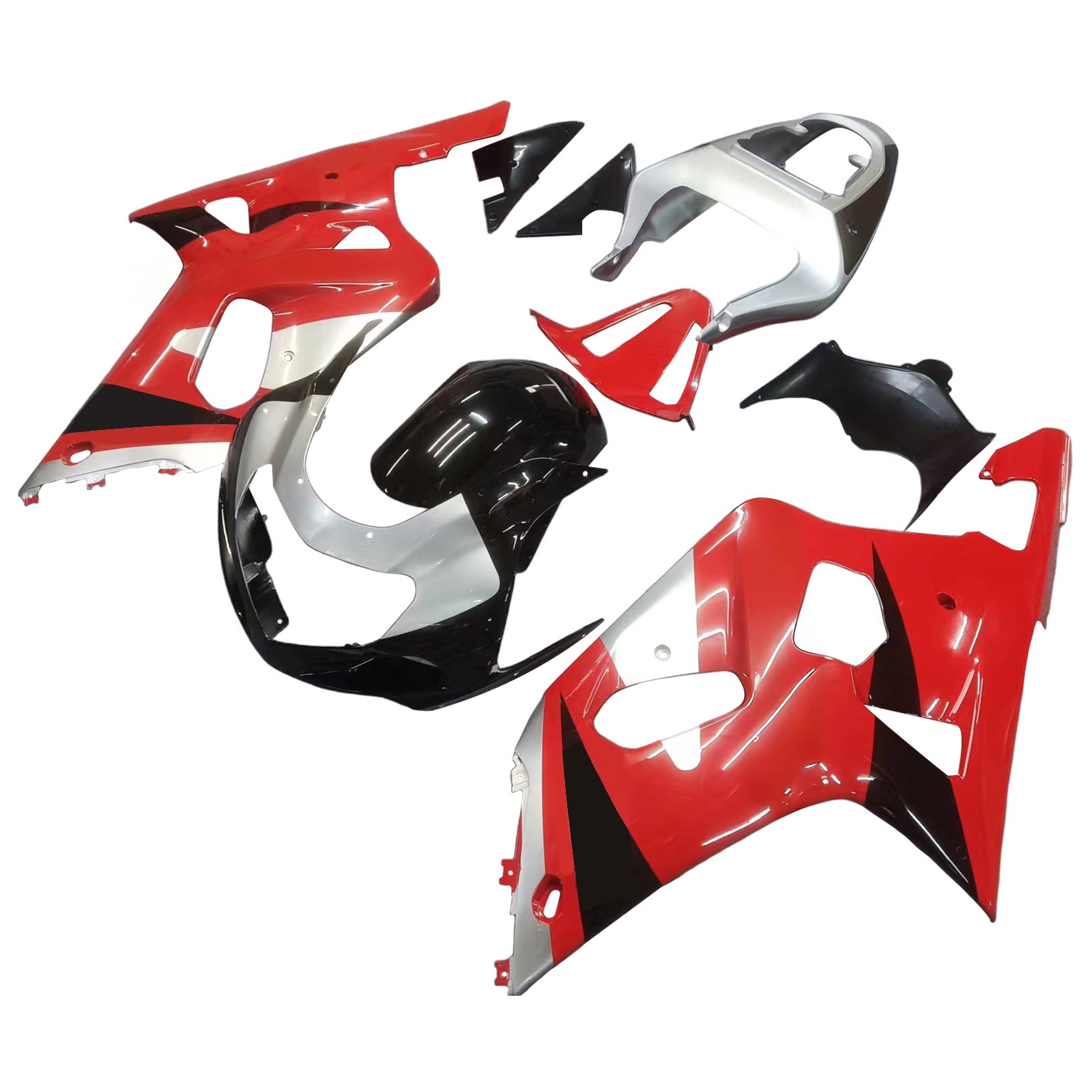 Fairings 2001-2003 Suzuki GSXR 600 Red Silver Black GSXR