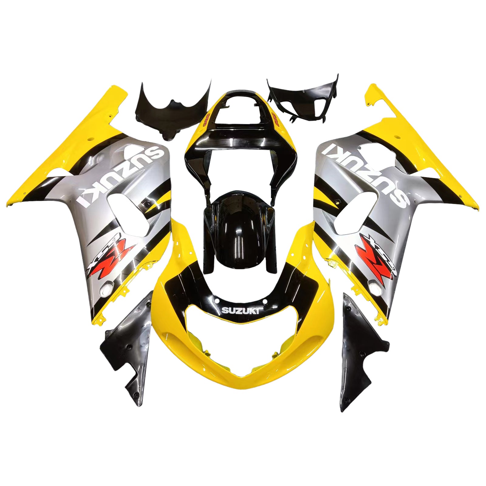 Fairings 2001-2003 Suzuki GSXR 600 Yellow & Silver GSXR Generic