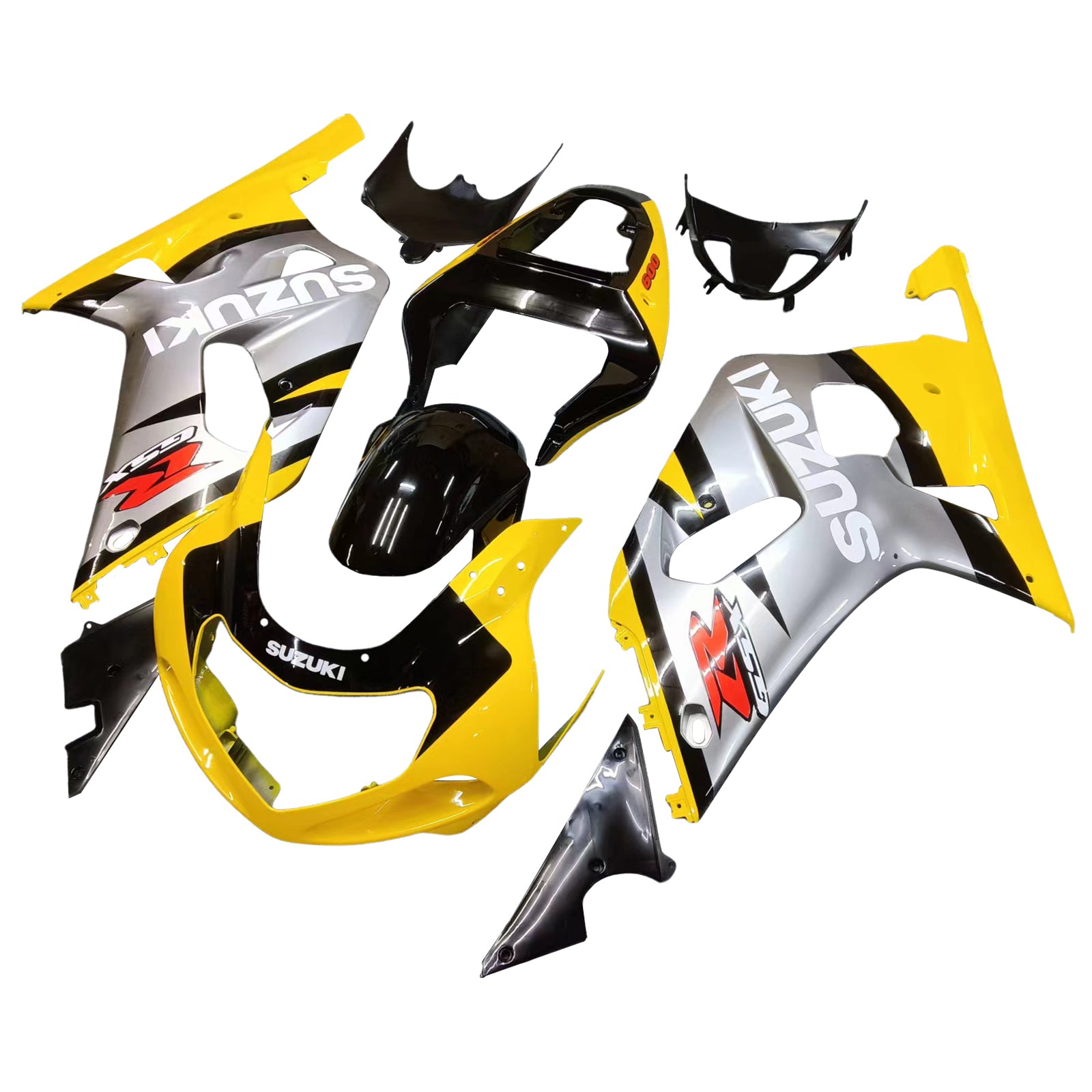 Fairings 2001-2003 Suzuki GSXR 600 Yellow & Silver GSXR Generic