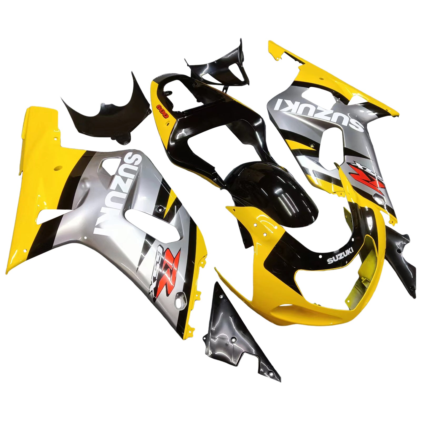 Fairings 2001-2003 Suzuki GSXR 600 Yellow & Silver GSXR Generic