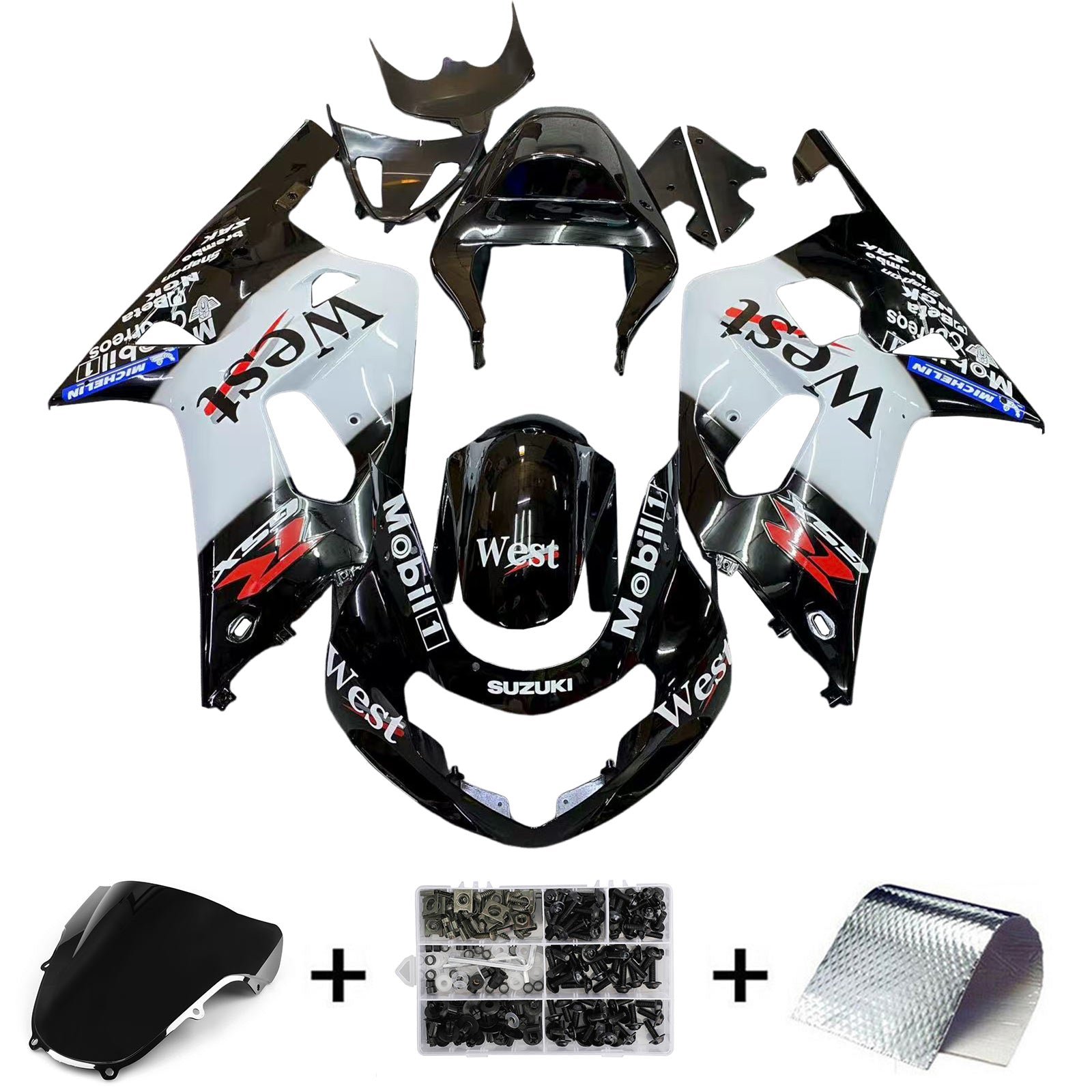 Amotopart Suzuki GSXR600 2001-2003 GSXR750 2000-2003 K1 Fairing Kit
