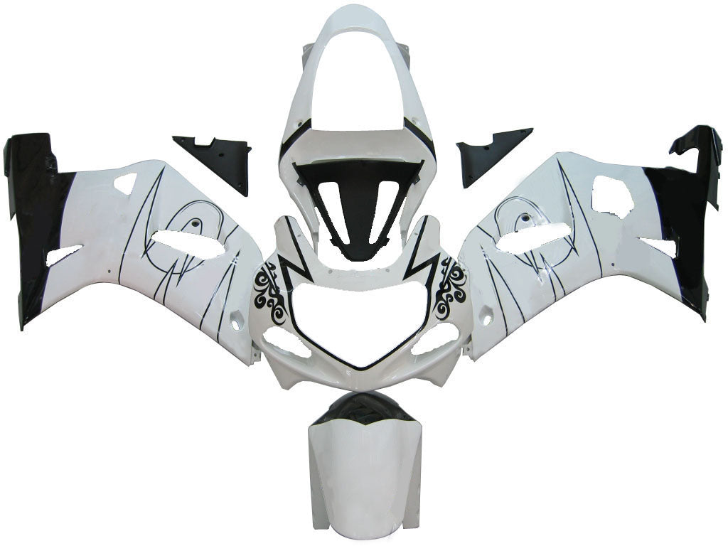 Fairings 2001-2003 Suzuki GSXR 750 White Black Alstare Corona Generic