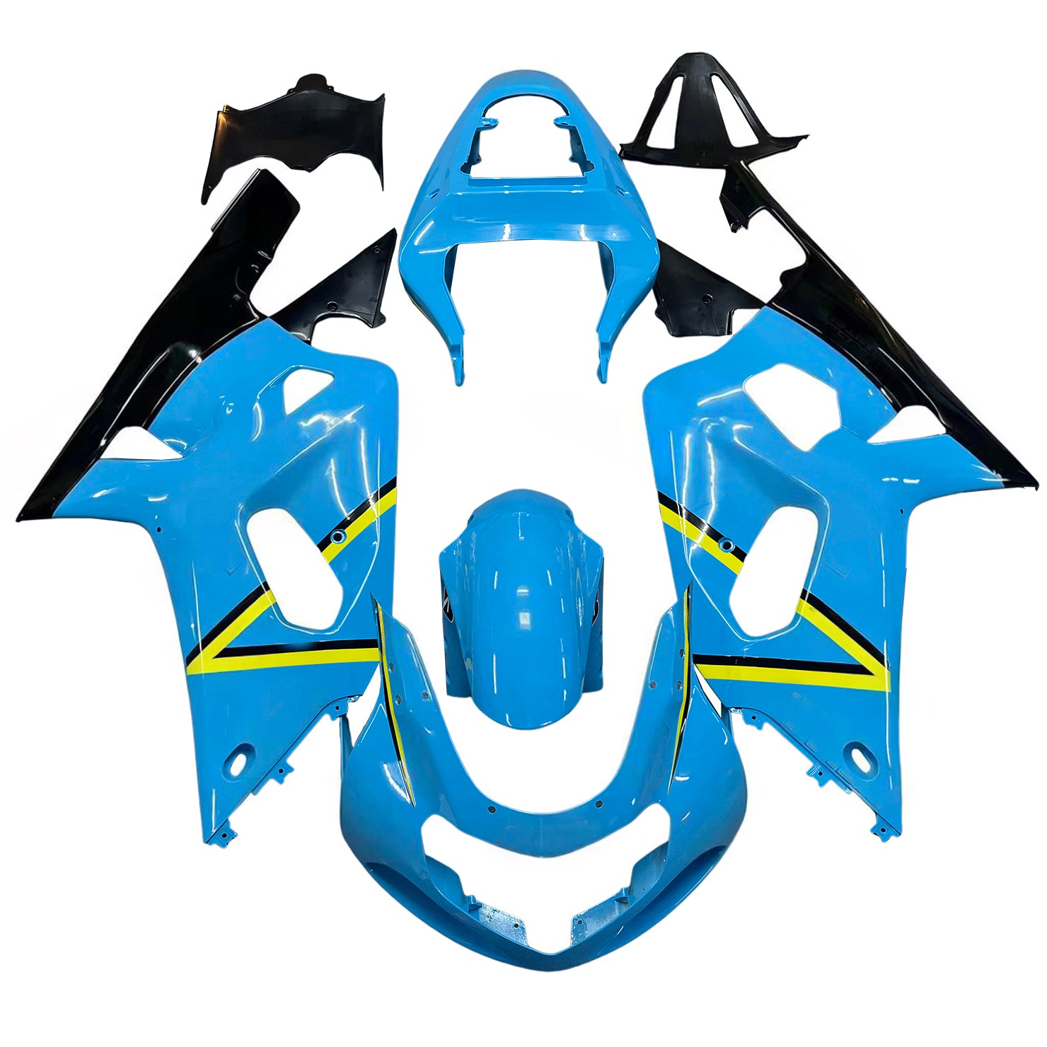 Fairings 2001-2003 Suzuki GSXR 750 Blue Black Rizla Generic