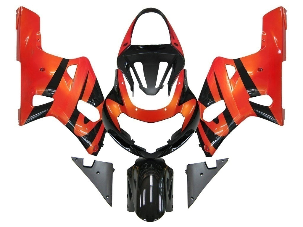 페어링 2001-2003 스즈키 GSXR 750 오렌지 메탈릭 & 블랙 GSXR 제네릭