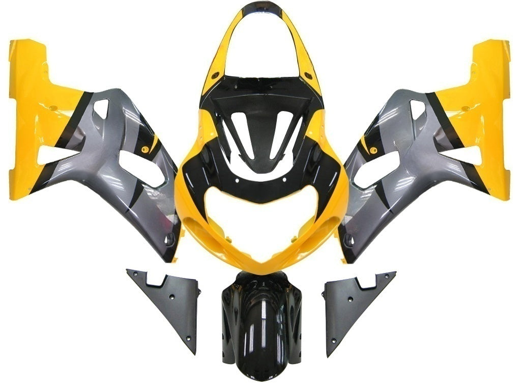 Carenados 2001-2003 Suzuki GSXR 750 Amarillo Plata GSXR Genérico