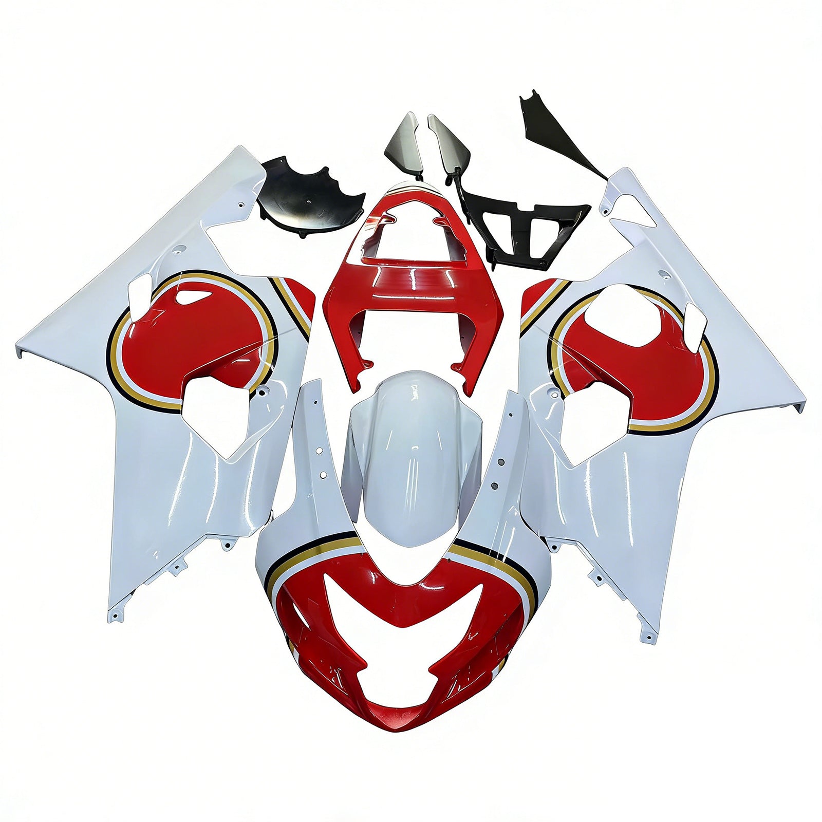Fairings 2004-2005 Suzuki GSXR 600 750 White & Red Lucky Strike Generic