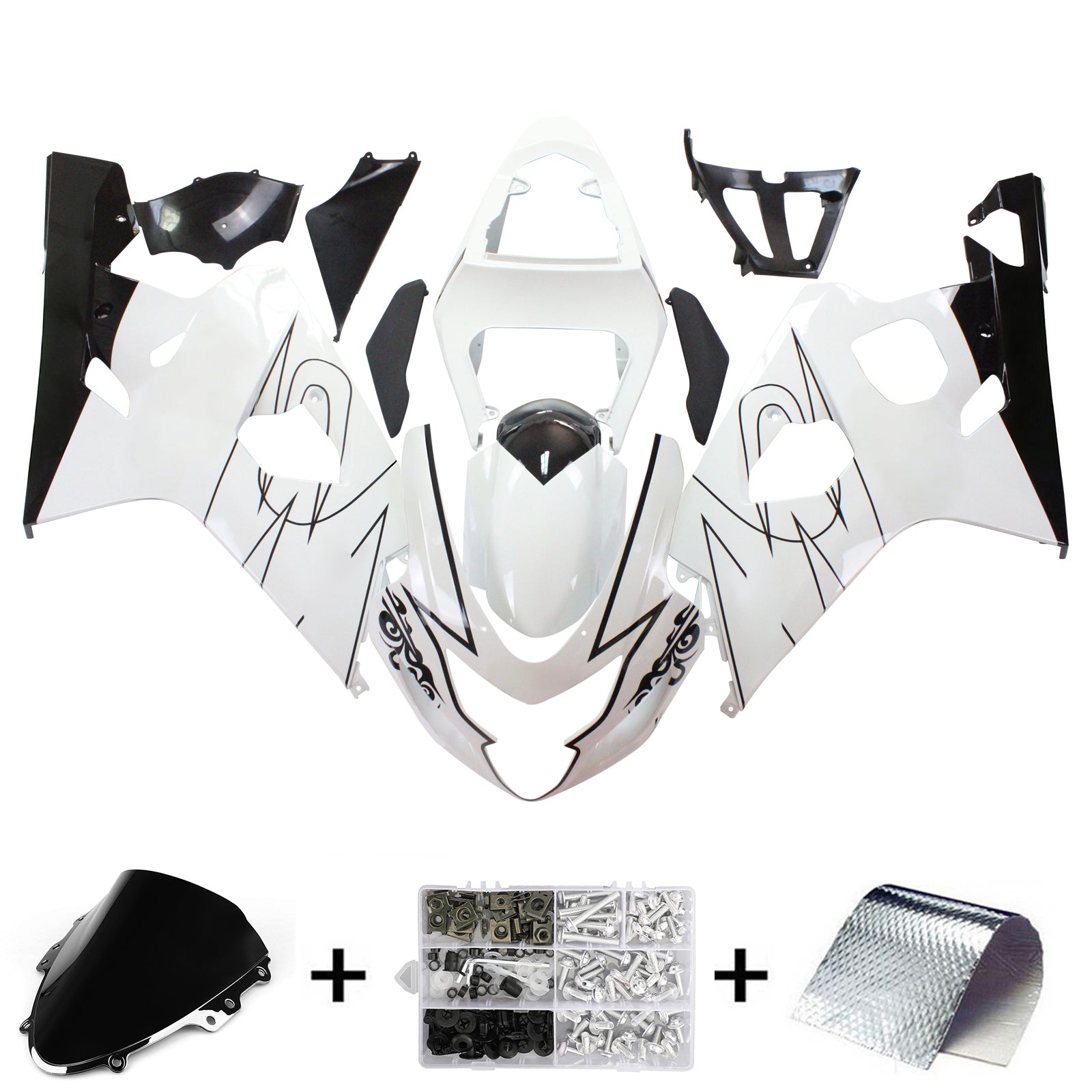 Fairings 2004-2005 Suzuki GSXR 600 750 White Alstare Corona Generic