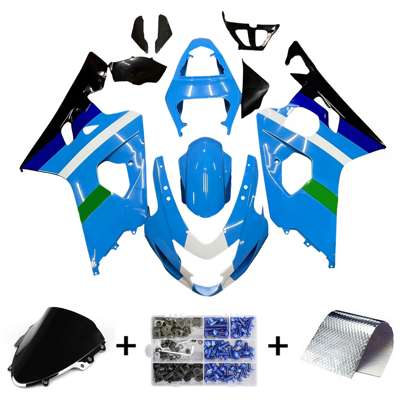 Fairings 2004-2005 Suzuki GSXR 600 750 Blue Rizla Suzuki GSXR Generic