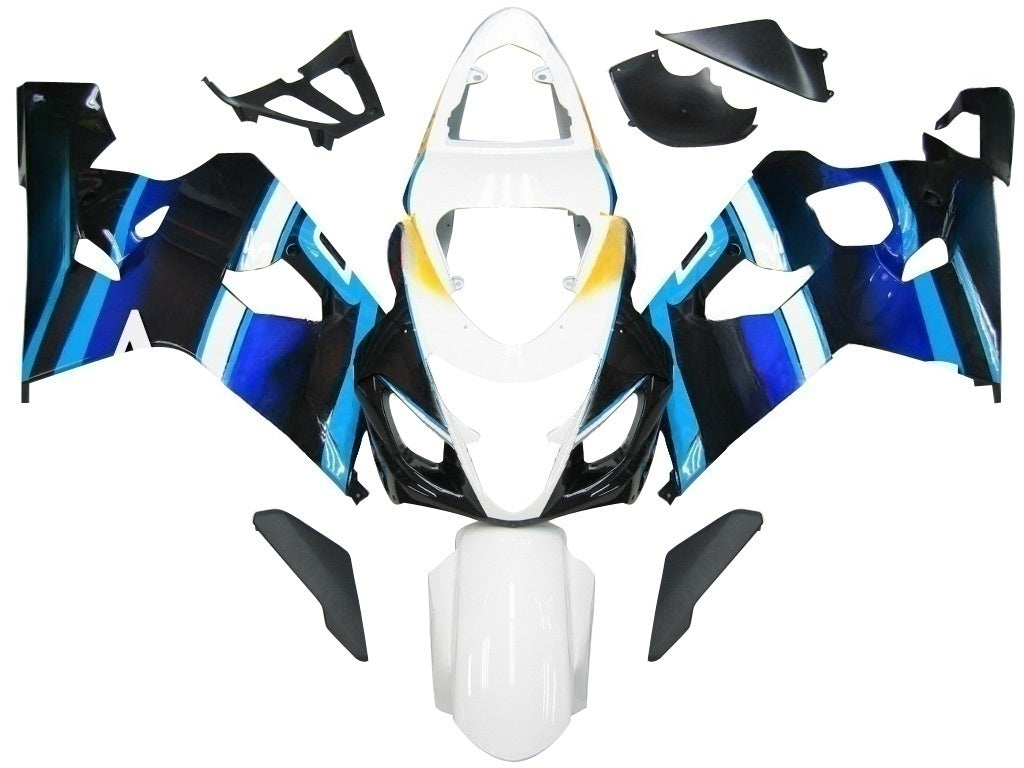 Carenados 2004-2005 Suzuki GSXR 600 750 Blanco Azul Brux GSXR Genérico
