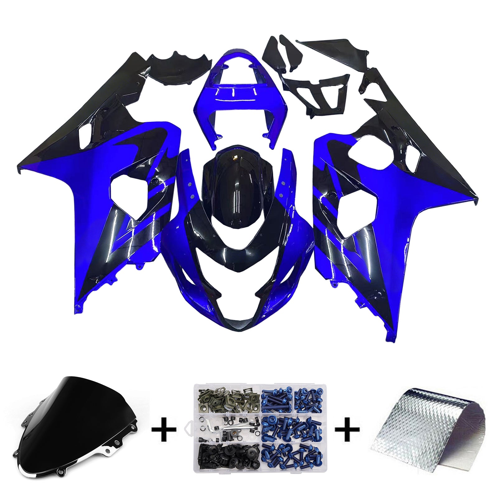 Fairings 2004-2005 Suzuki GSXR 600 750 Blue Black GSXR Generic