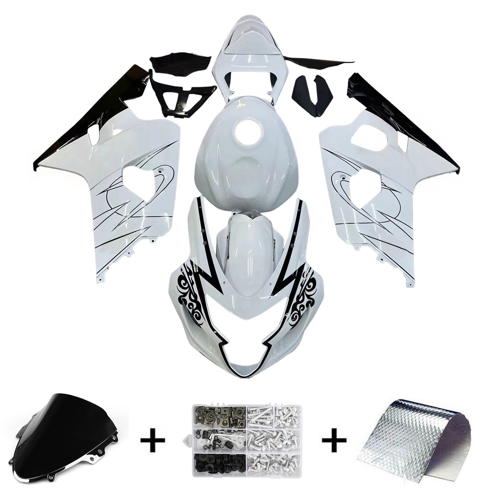 스즈키 GSXR 600/750 2004-2005 K4 페어링 키트 차체 플라스틱 ABS