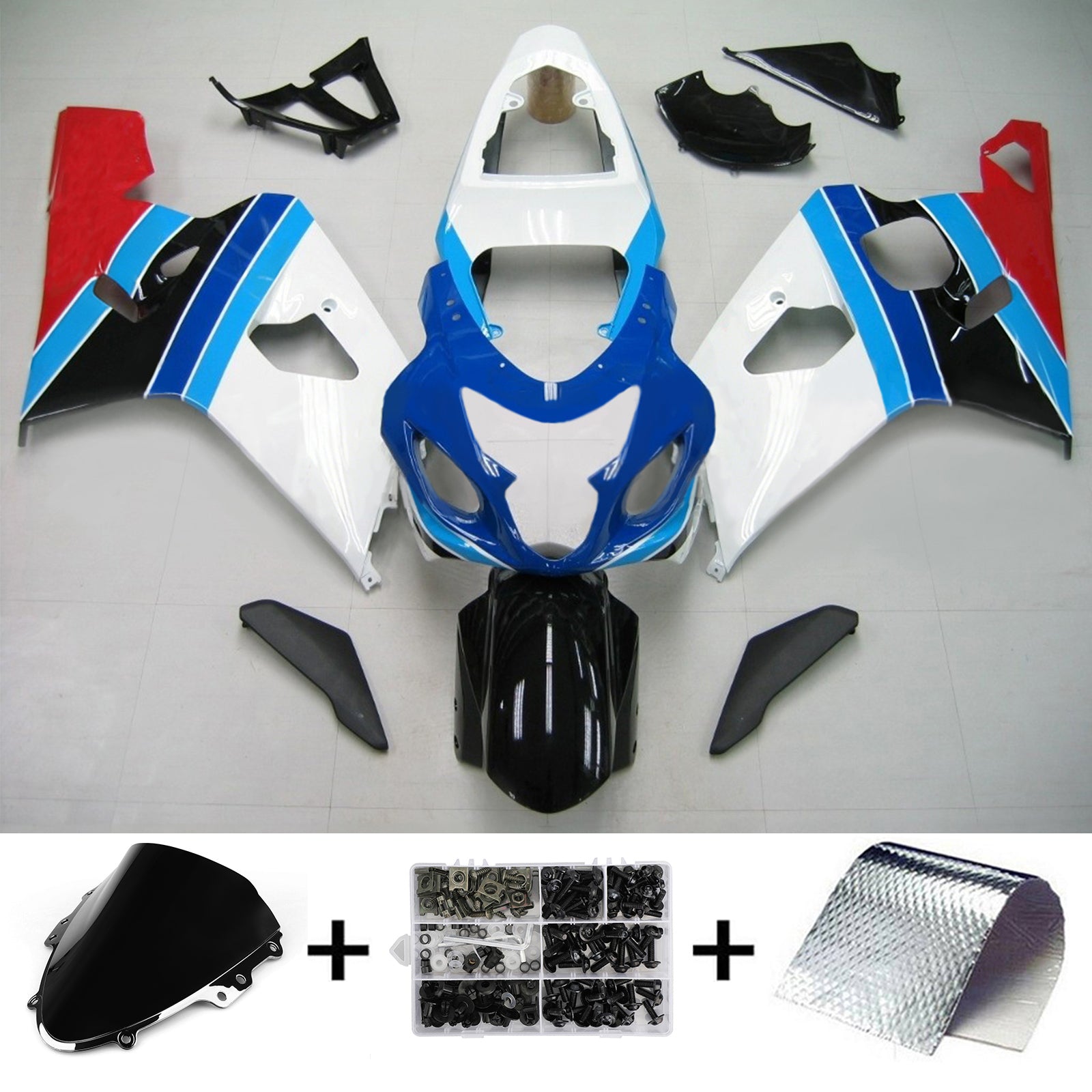 스즈키 GSXR 600/750 2004-2005 페어링 키트 차체 플라스틱 ABS