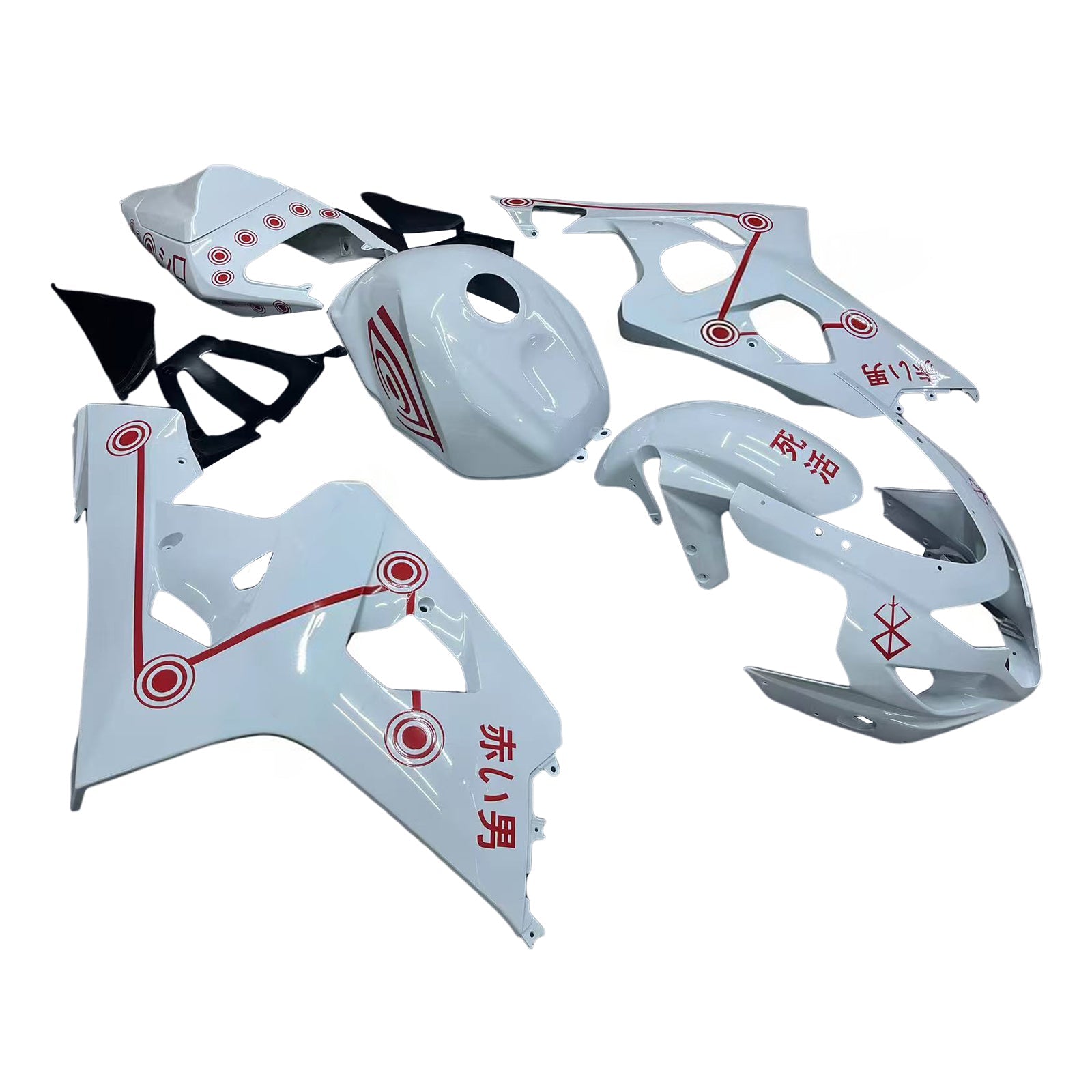 Amotopart Suzuki GSXR 600/750 2004-2005 K4 Fairing Kit Bodywork Plastic ABS